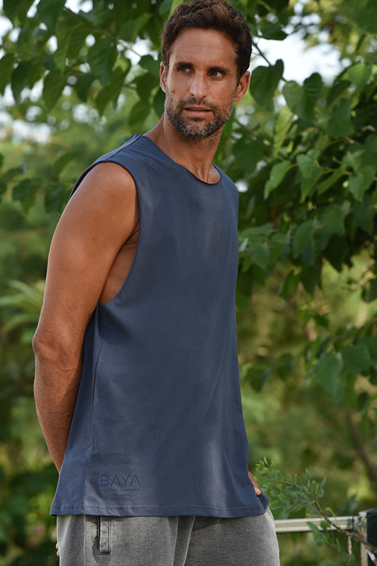 Ανδρικό αμάνικο μπλουζάκι | Γκρι