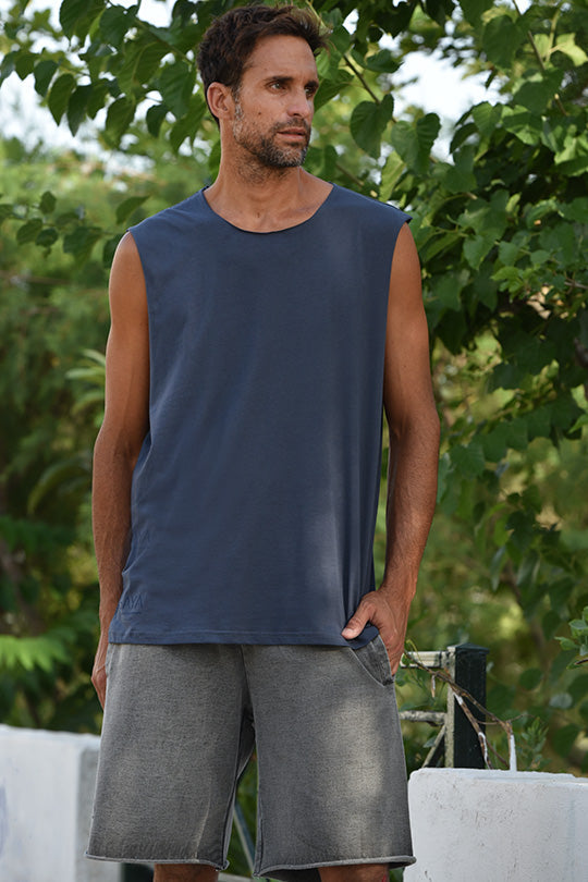 Ανδρικό αμάνικο μπλουζάκι | Γκρι