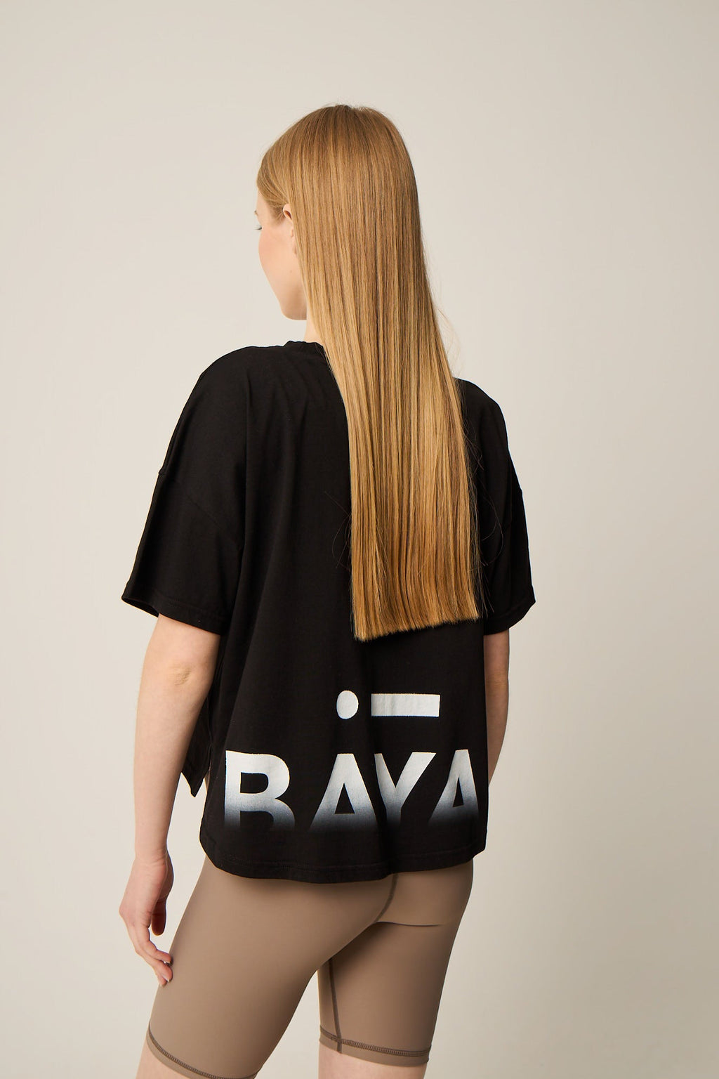 Αθλητικό t-shirt με logo | Μαύρο