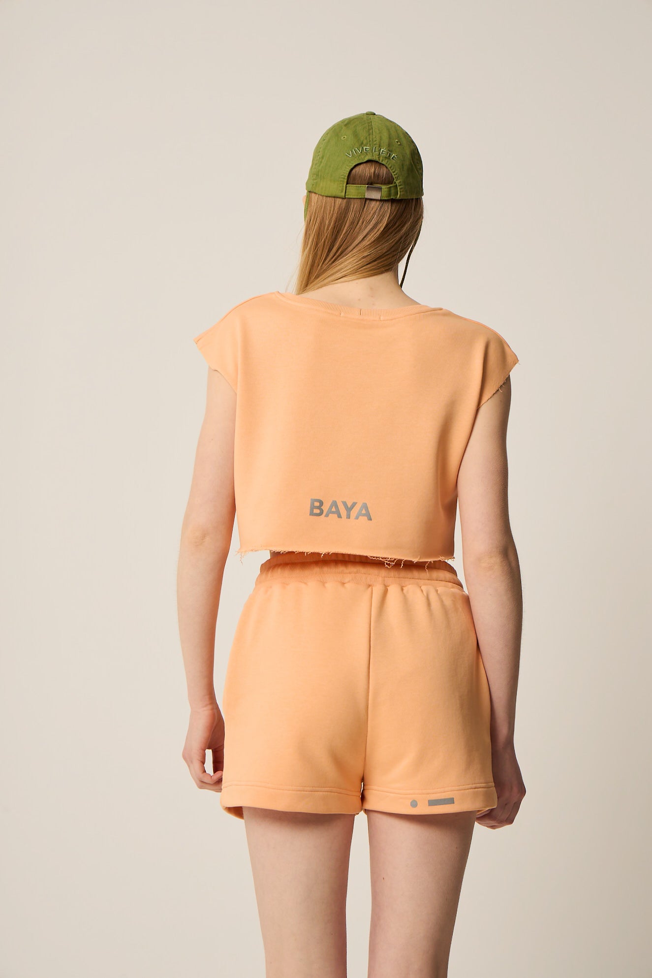 Αθλητικό cropped φούτερ | Peach