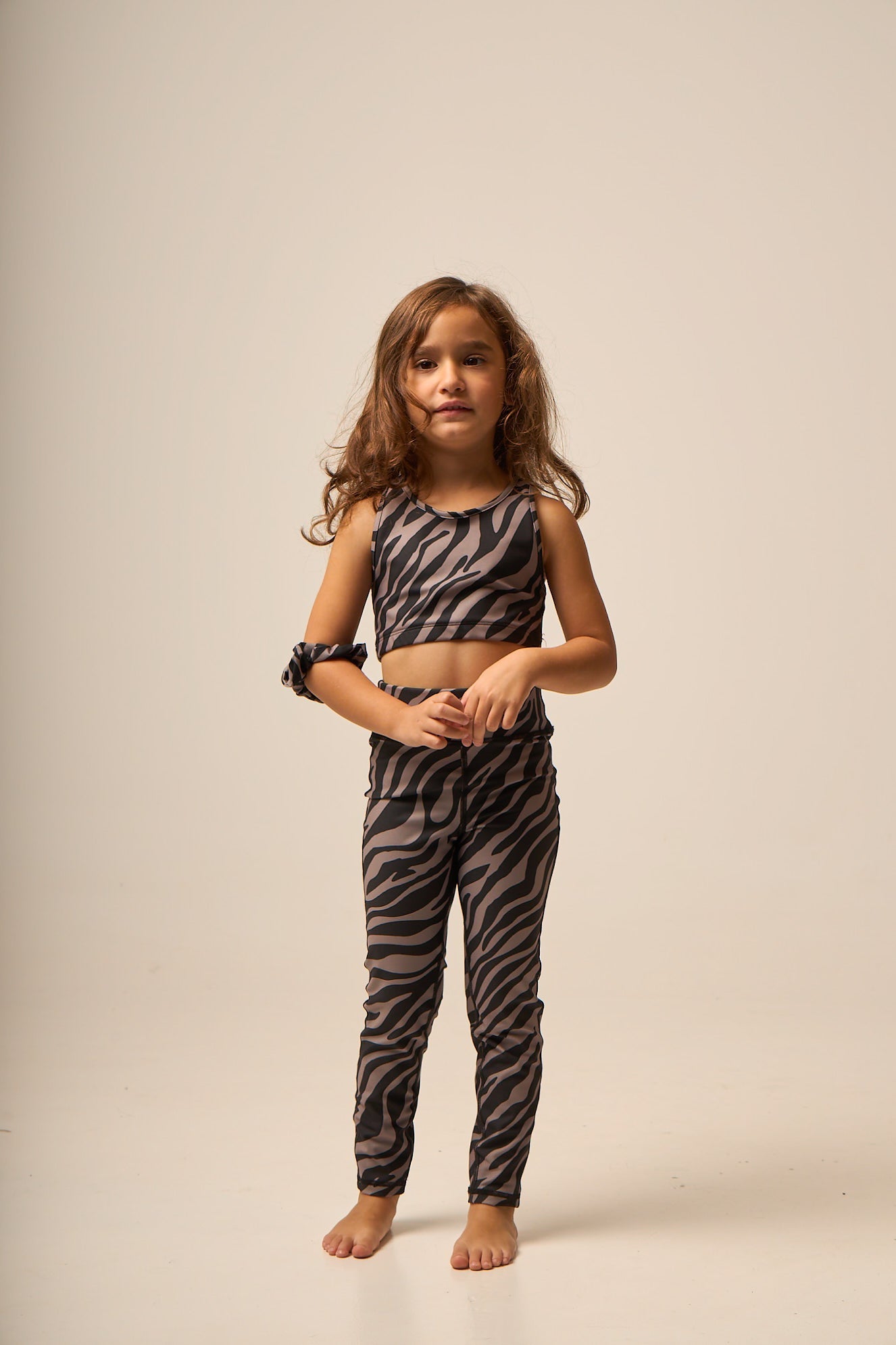 Παιδικό σετ γυμναστικής με zebra print | Desert Dust