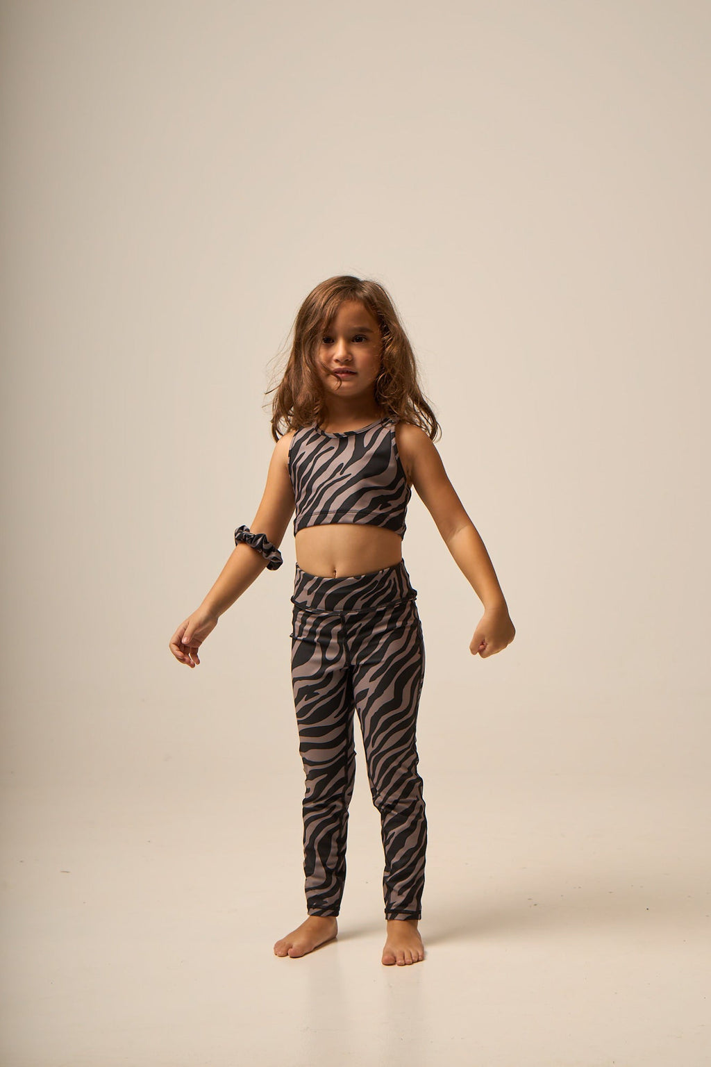 Παιδικό σετ γυμναστικής με zebra print | Desert Dust