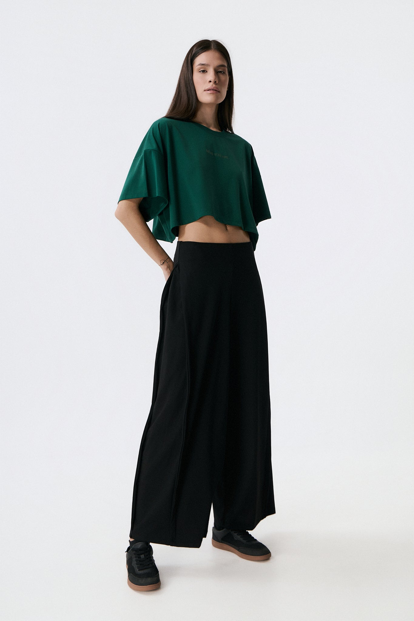 Αθλητικό Cropped Top | Forest Green