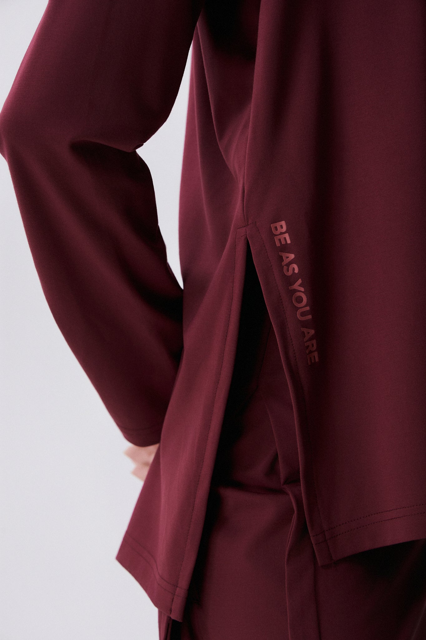 Αθλητικό Μακρυμάνικο Τop | Burgundy