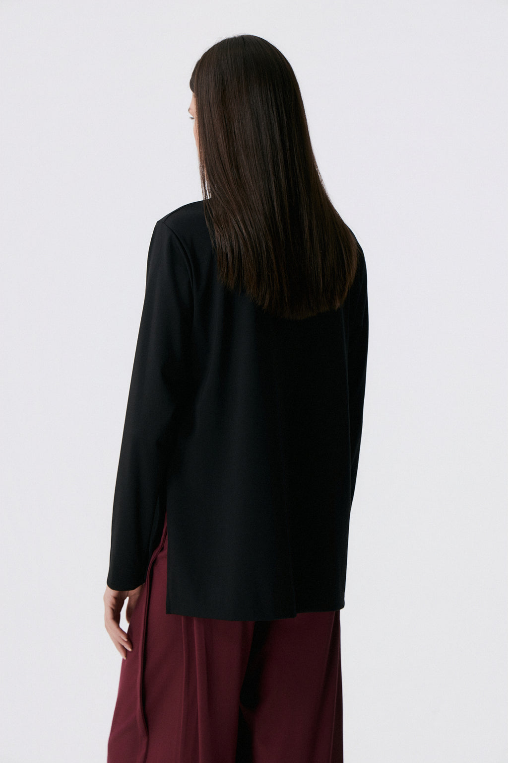 Αθλητικό Μακρυμάνικο Τop | Μαύρο