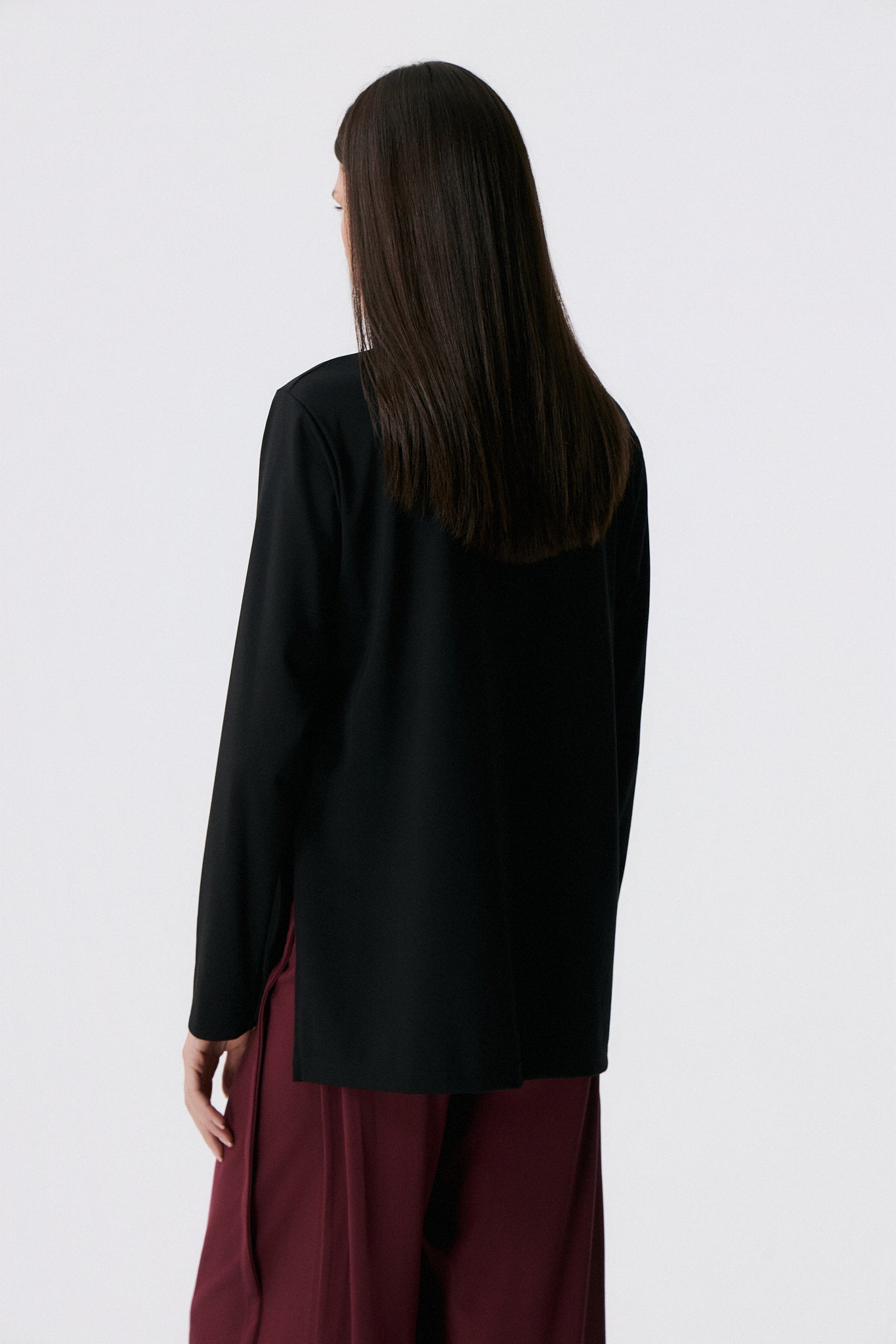 Αθλητικό Μακρυμάνικο Τop | Μαύρο