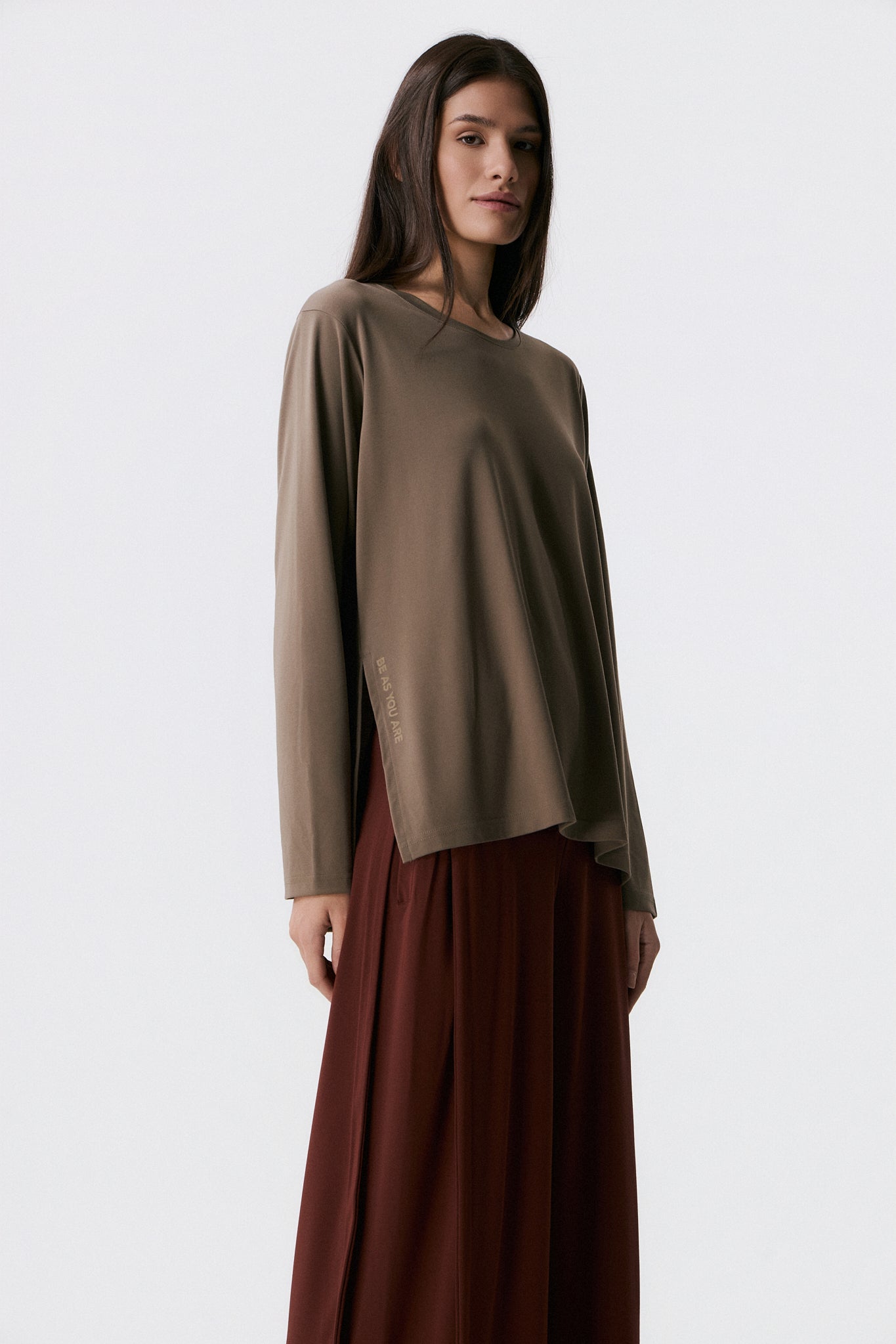 Αθλητικό Μακρυμάνικο Τop | Olive