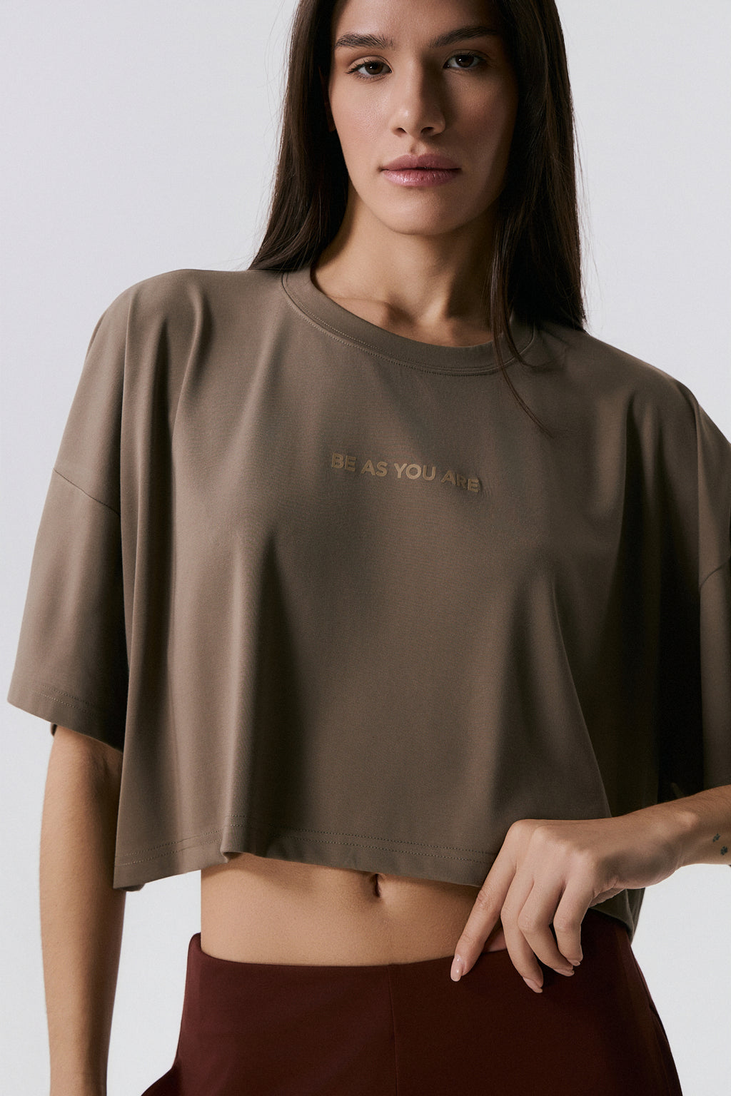Αθλητικό Cropped top | Olive