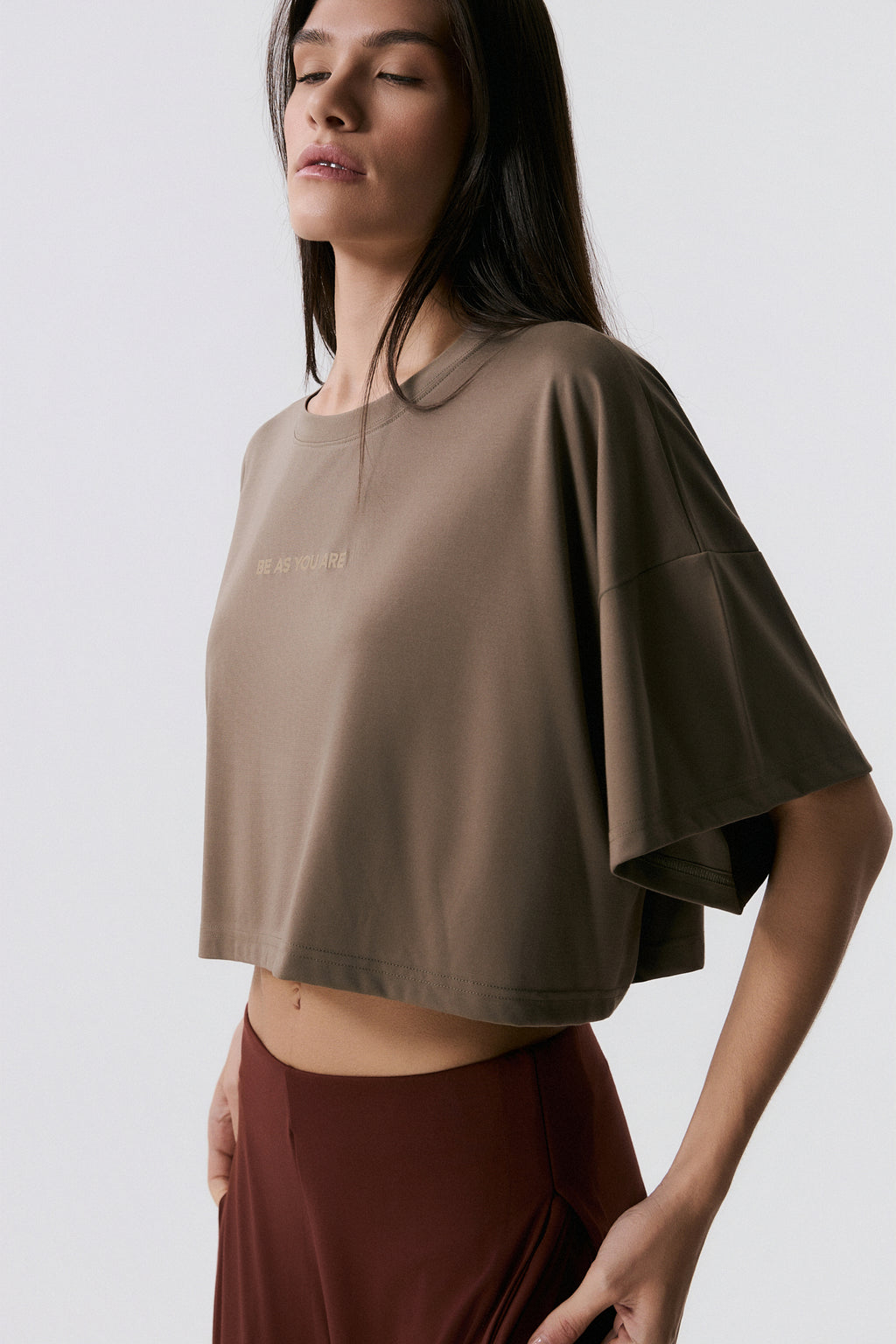 Αθλητικό Cropped top | Olive