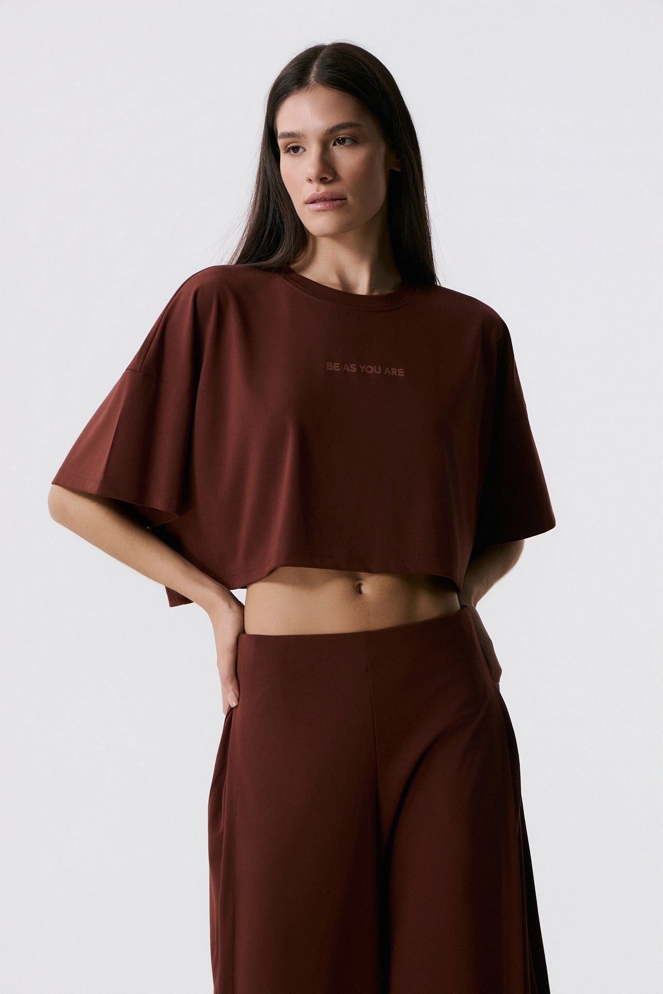 Αθλητικό Cropped top | Bordeaux