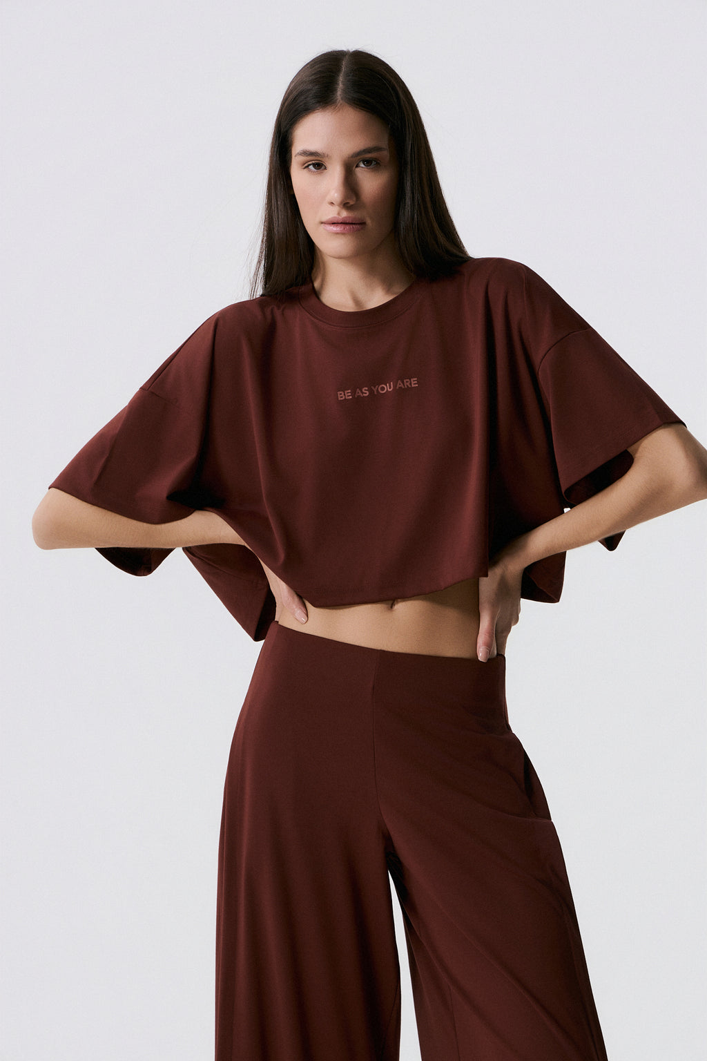 Αθλητικό Cropped top | Bordeaux