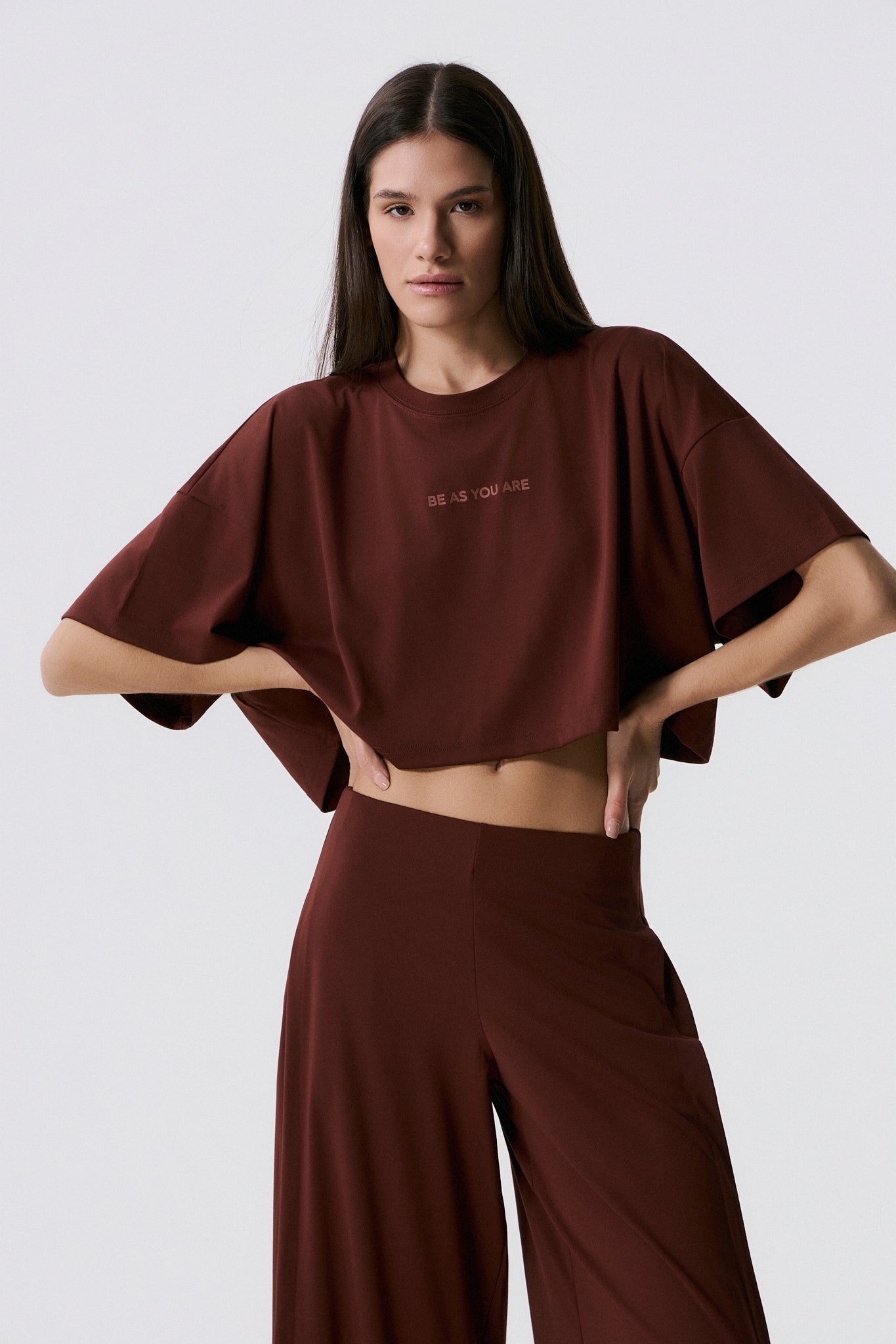 Αθλητικό Cropped top | Bordeaux