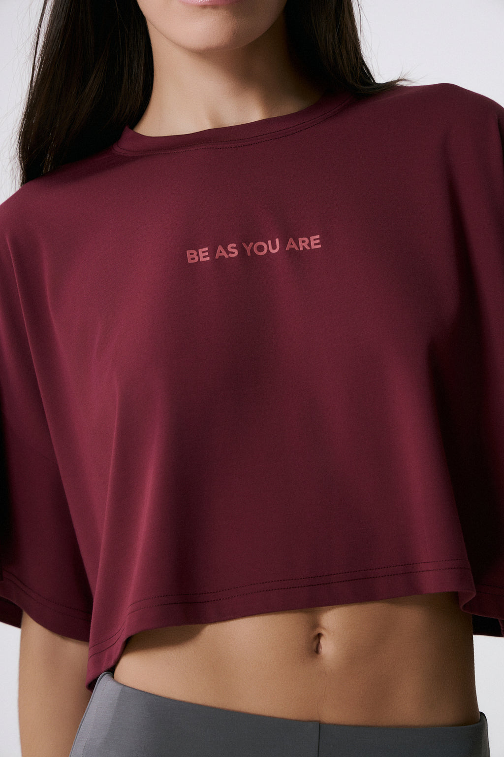 Αθλητικό Cropped top | Burgundy