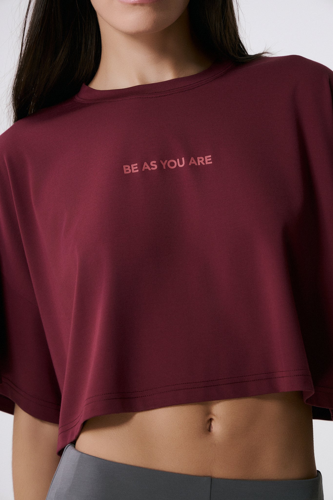 Αθλητικό Cropped top | Burgundy