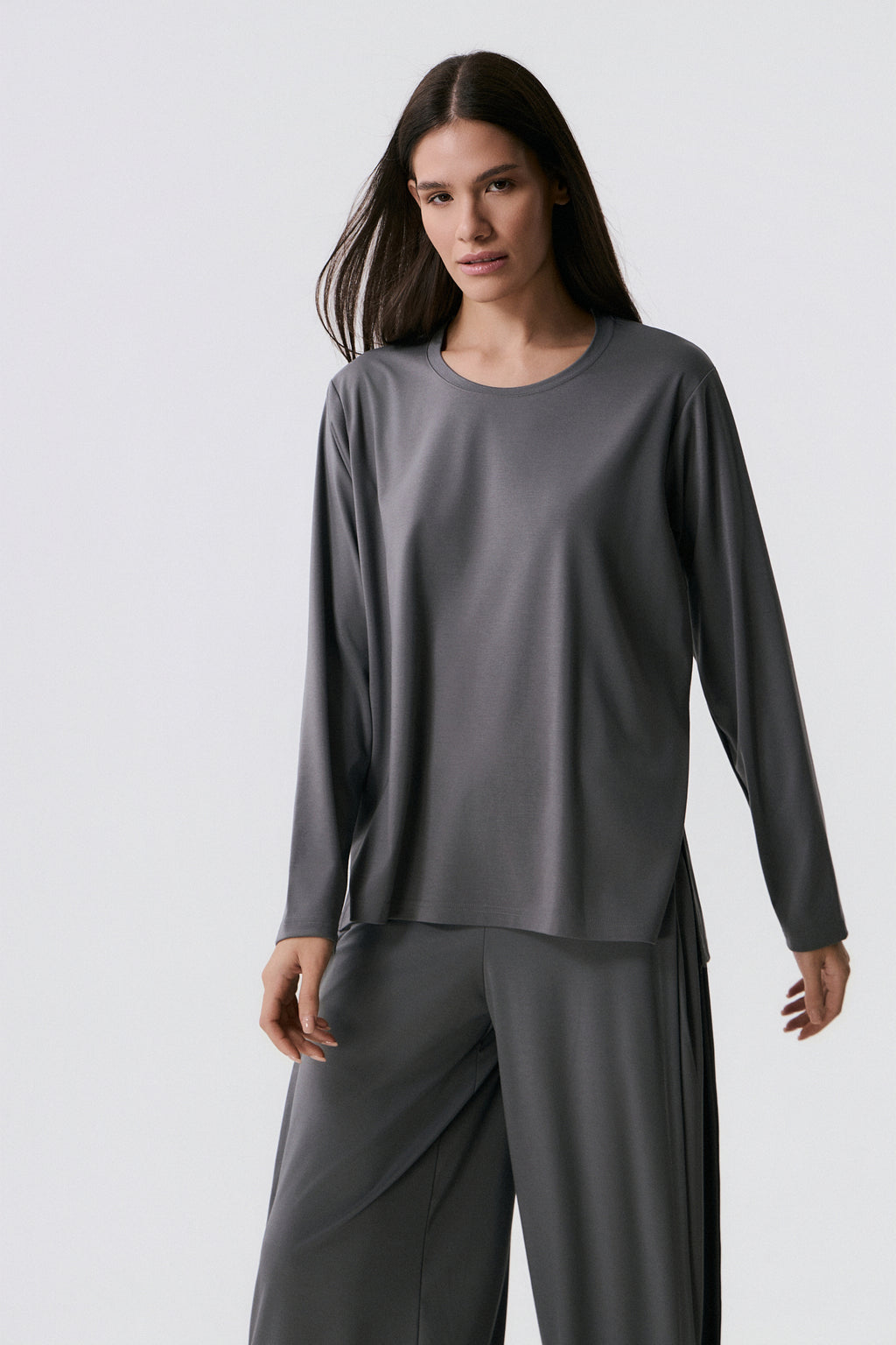 Αθλητικό Μακρυμάνικο Τop | Shark Grey