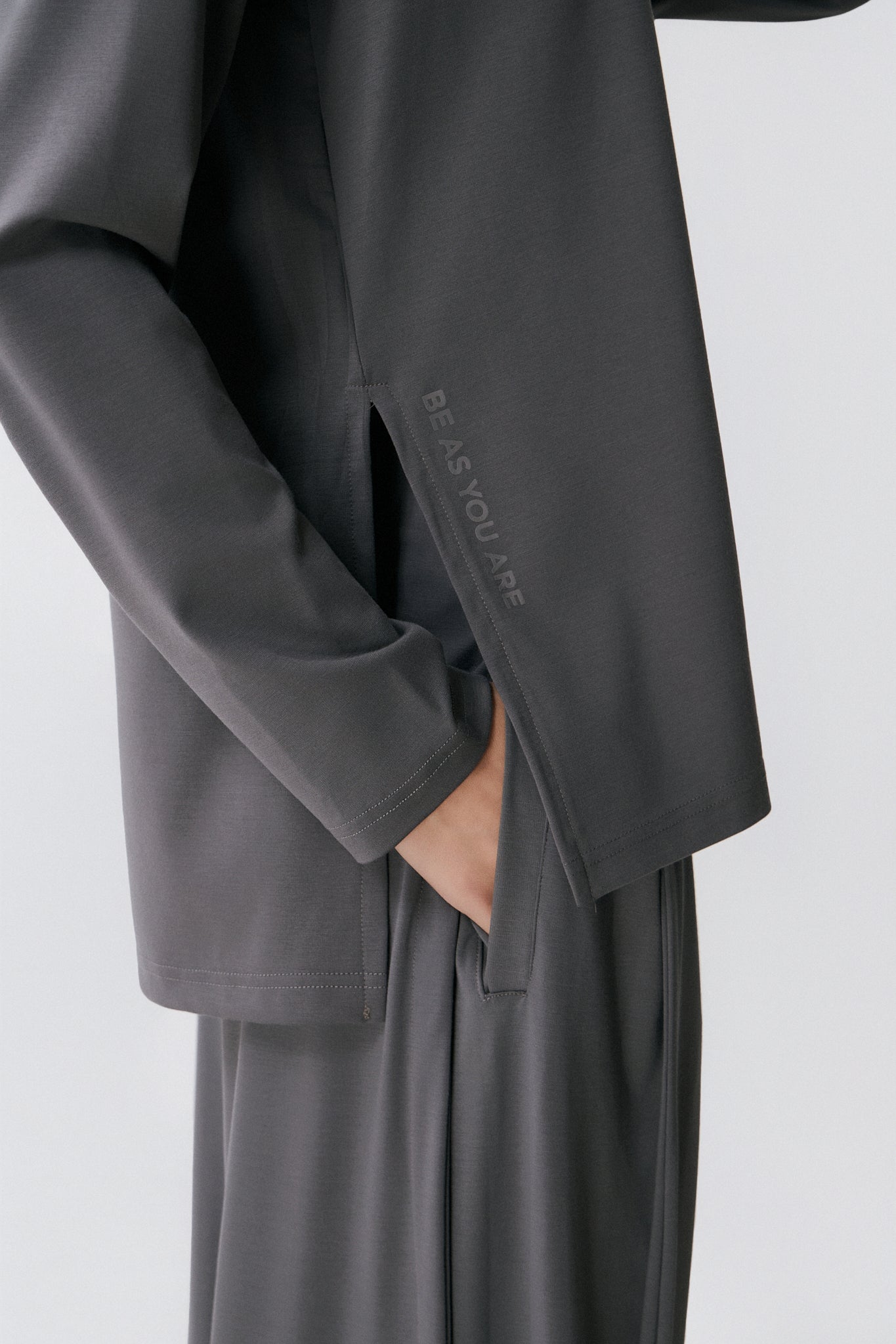 Αθλητικό Μακρυμάνικο Τop | Shark Grey