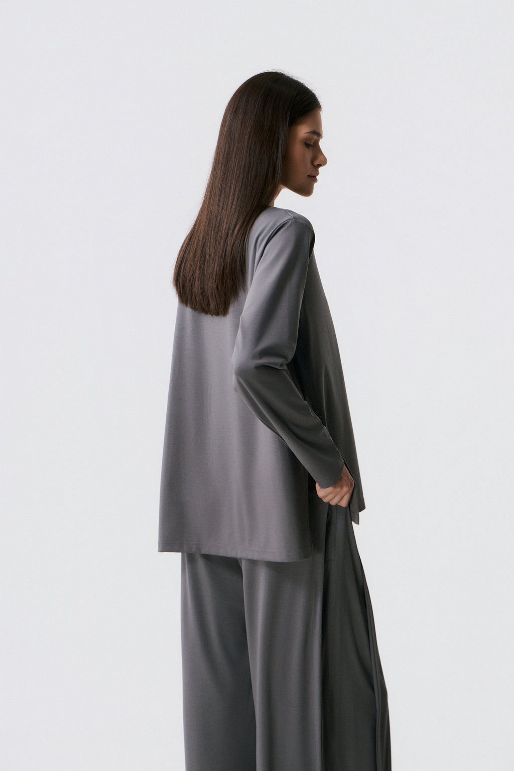 Αθλητικό Μακρυμάνικο Τop | Shark Grey