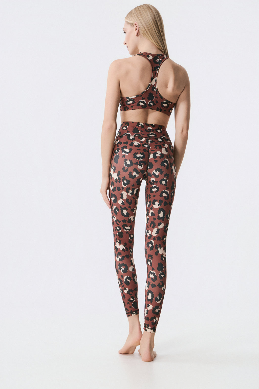 Σετ γυμναστικής με mocha leopard print | Πολύχρωμο