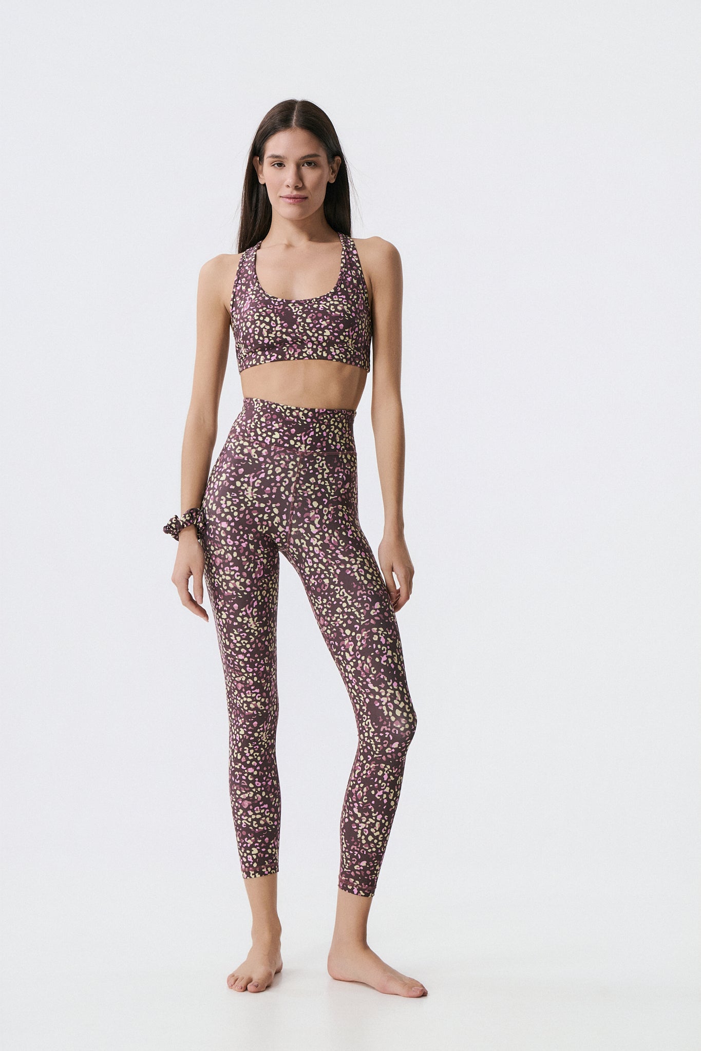 Σετ γυμναστικής με purple leopard print | Πολύχρωμο