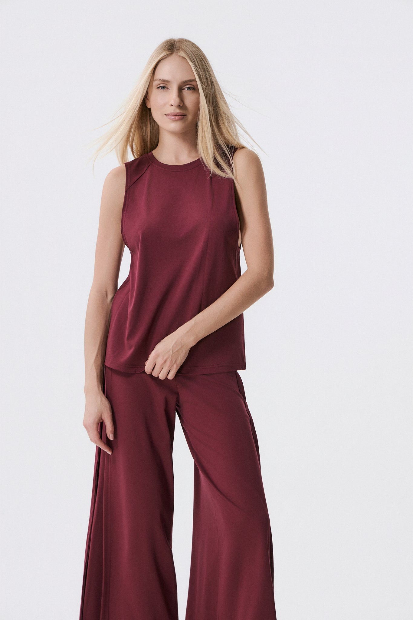 Αθλητικό Αμάνικο Top | Burgundy