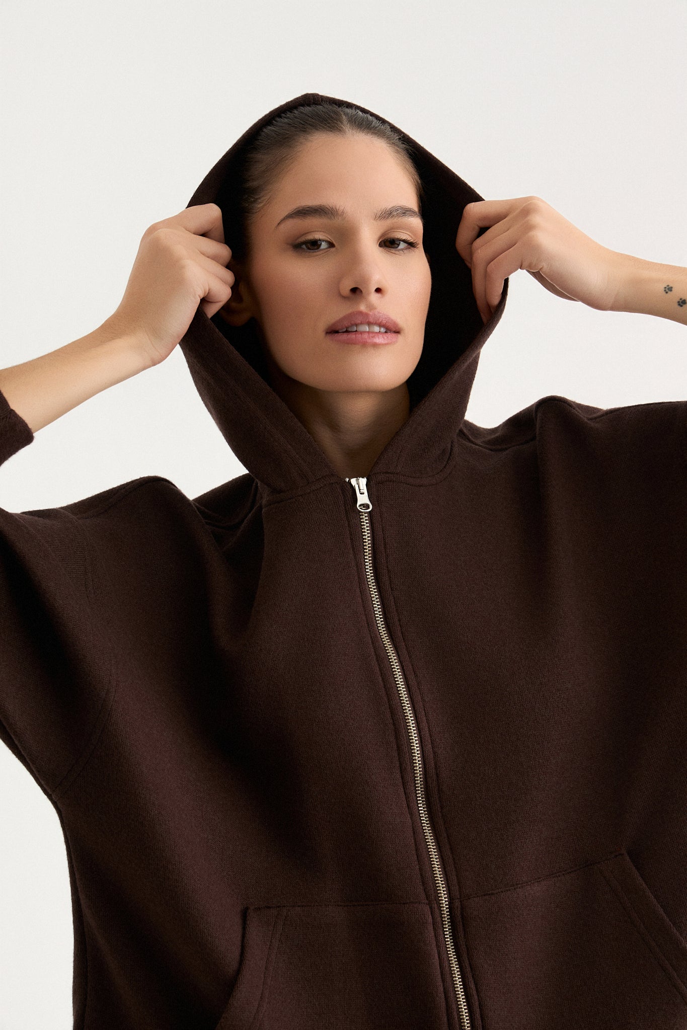 Comfort Knit Jacket Hoodie | Mocha