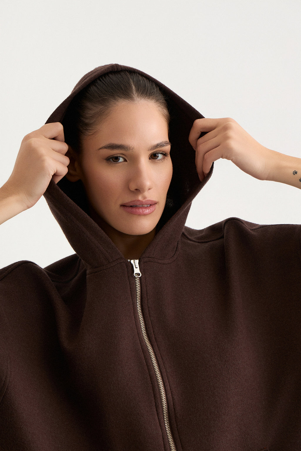 Comfort Knit Jacket Hoodie | Mocha