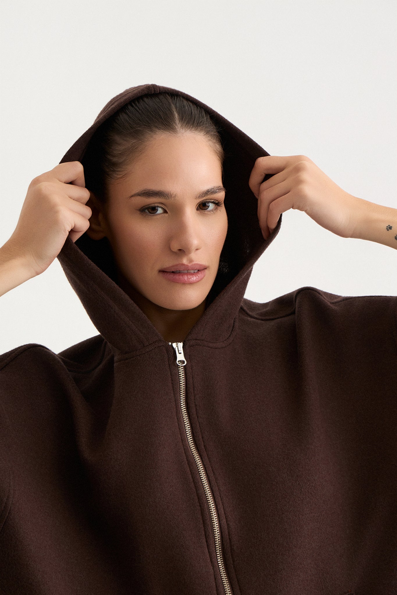 Comfort Knit Jacket Hoodie | Mocha