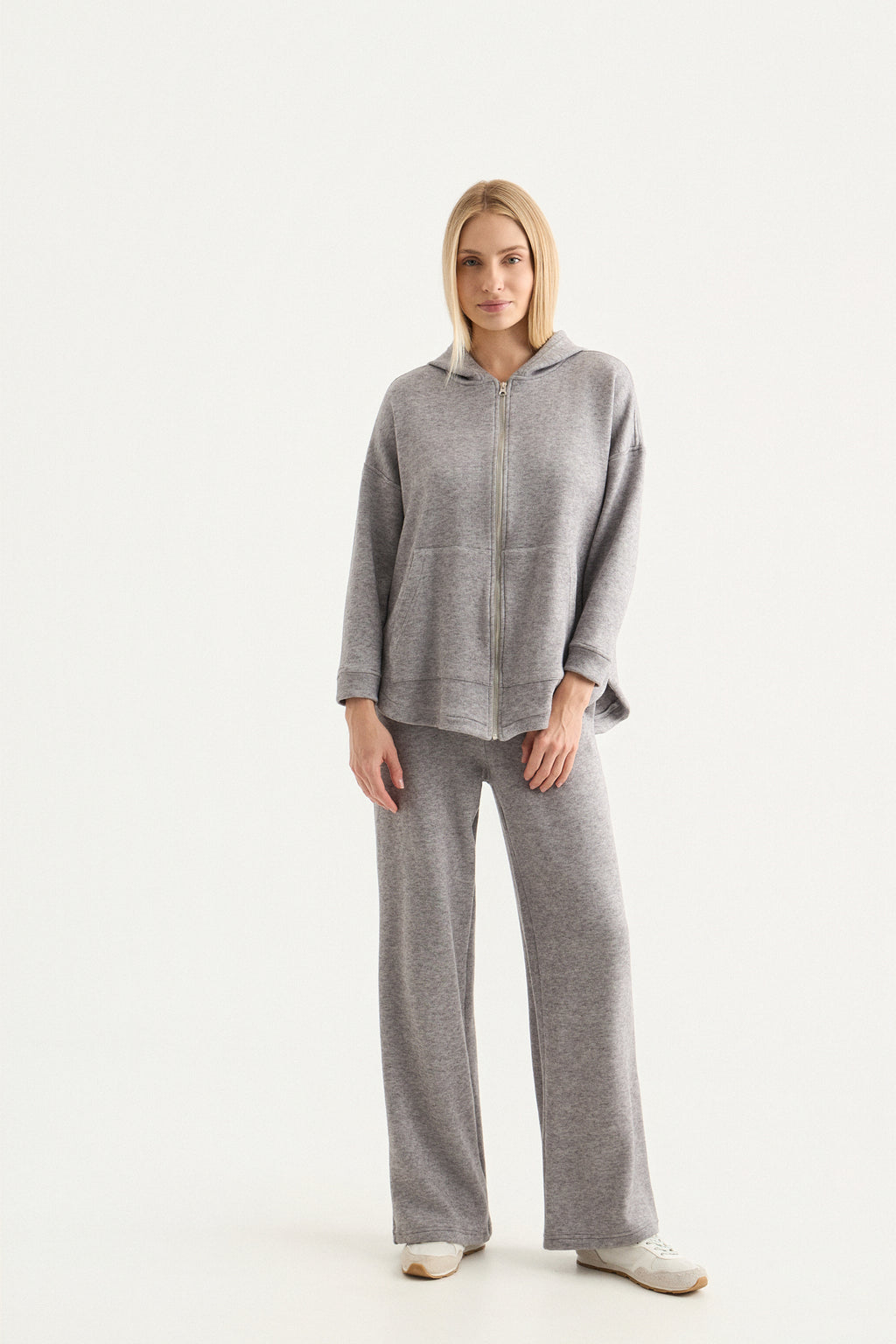 Comfort Knit Jacket Hoodie | Γκρι