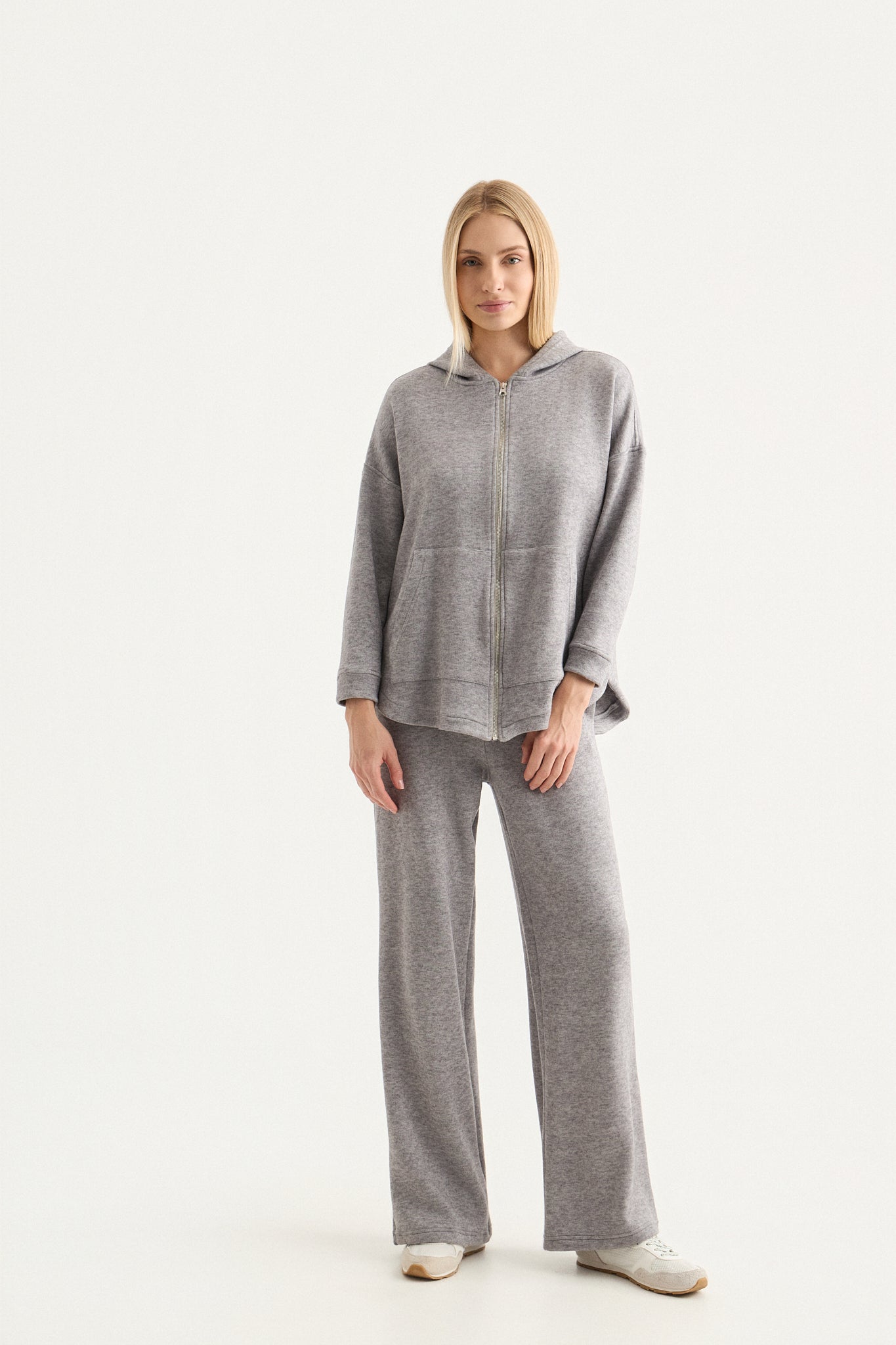 Comfort Knit Jacket Hoodie | Γκρι