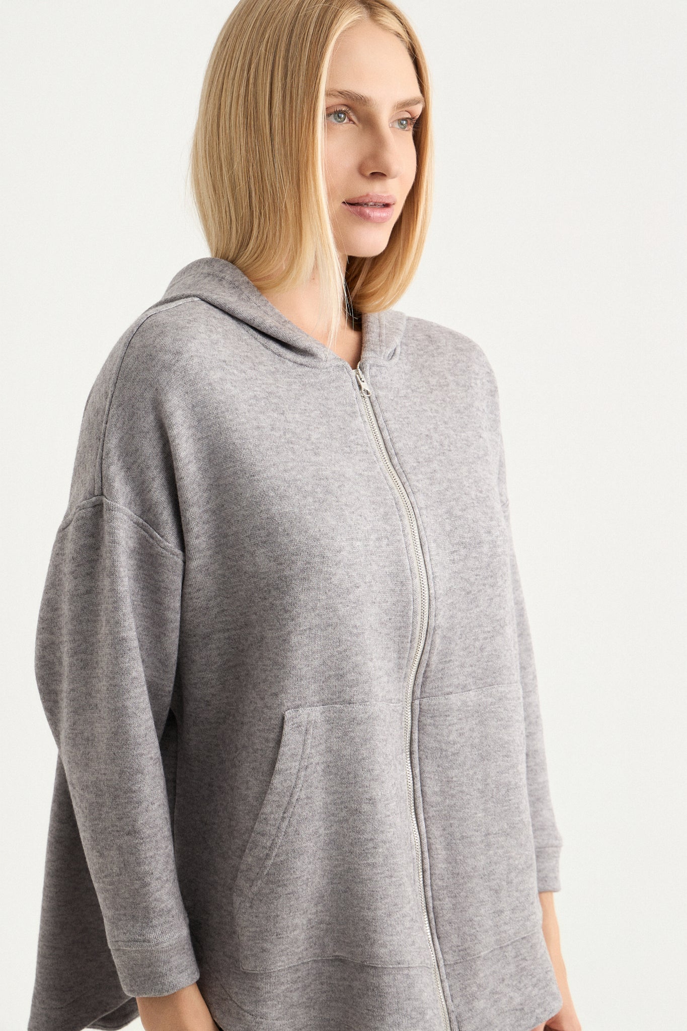 Comfort Knit Jacket Hoodie | Γκρι