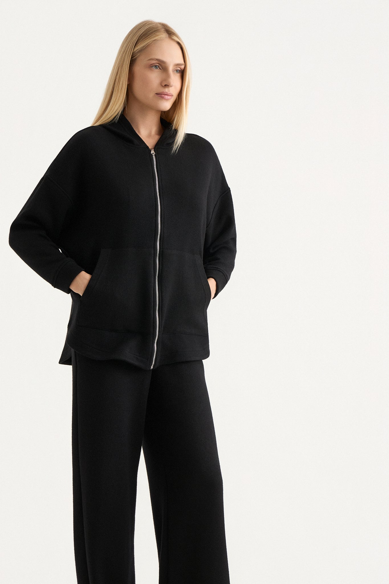 Comfort Knit Jacket Hoodie | Μαύρο