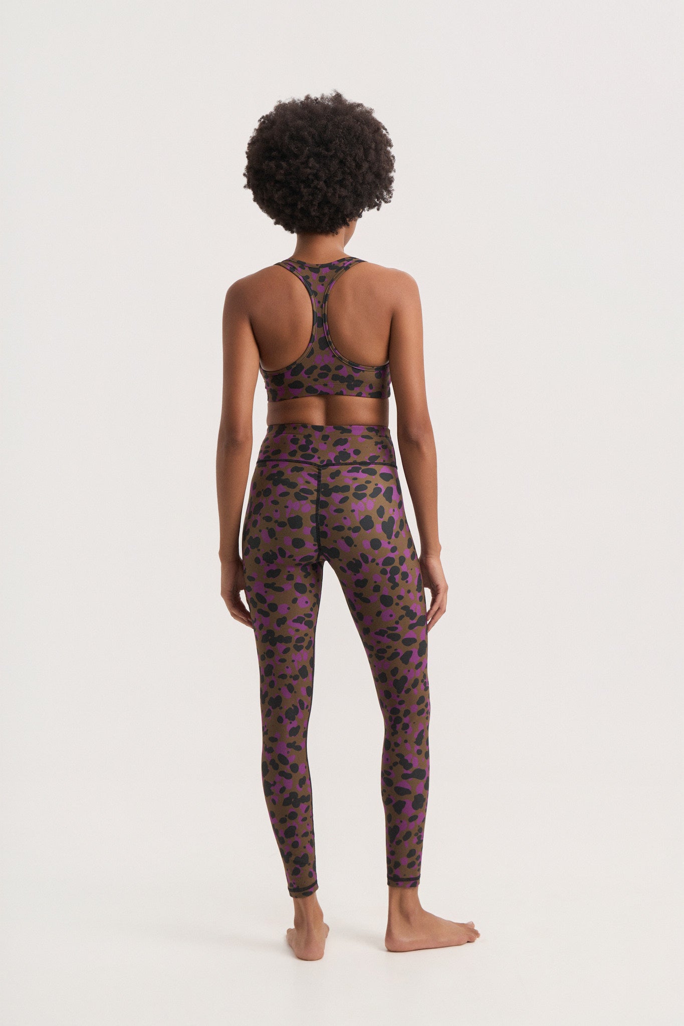 Σετ γυμναστικής με leopard spots print | Μαύρο