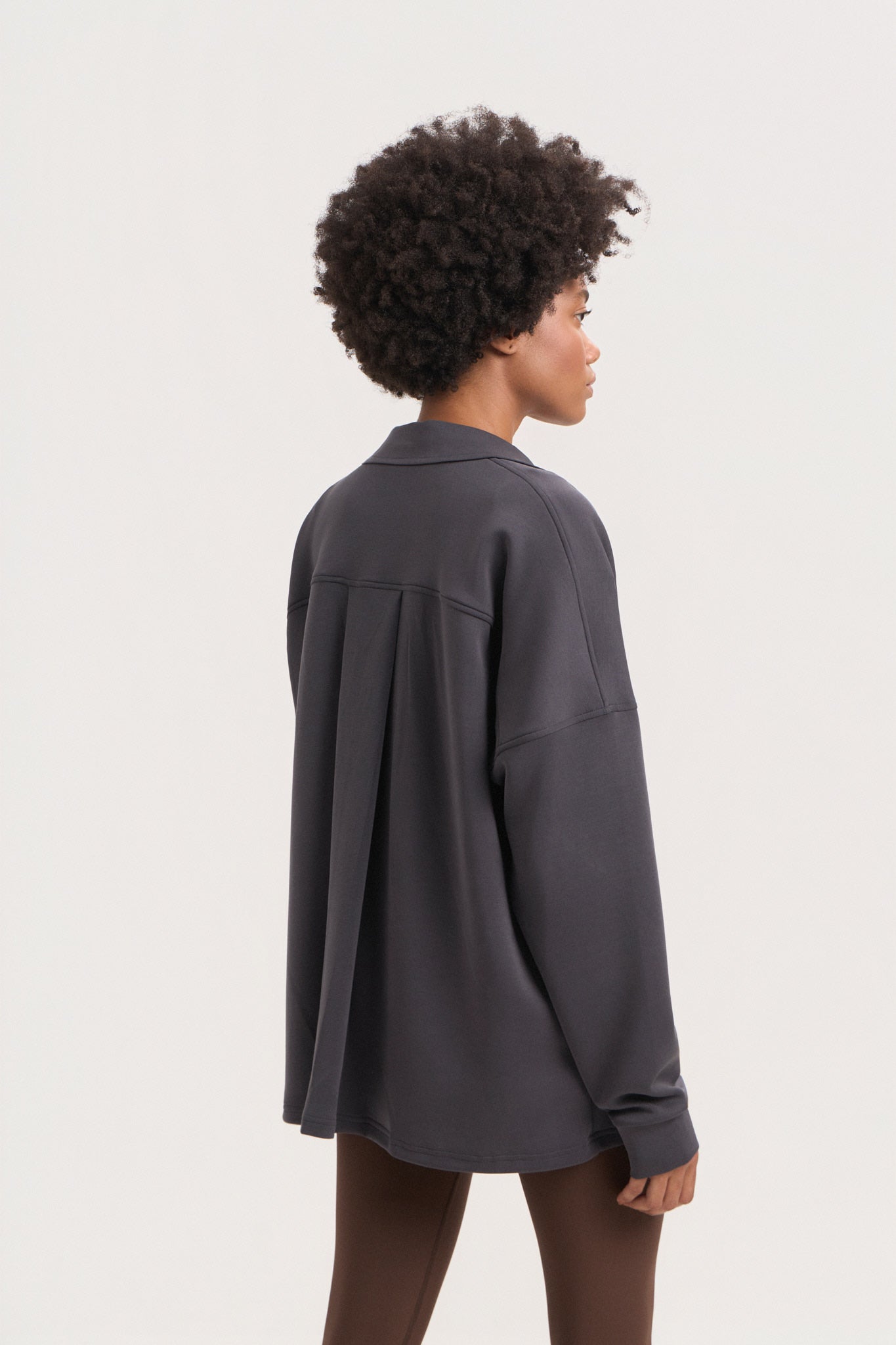 Scuba Cupro Touch collar hoodie | Γκρι