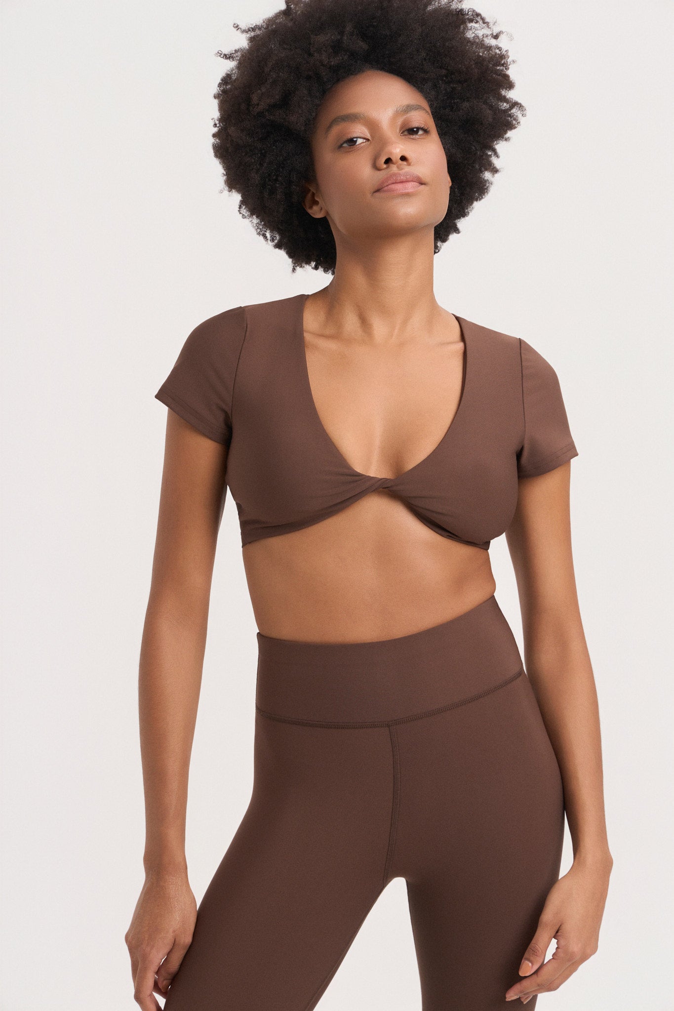 Αθλητικό μπουστάκι knotted | Mocha