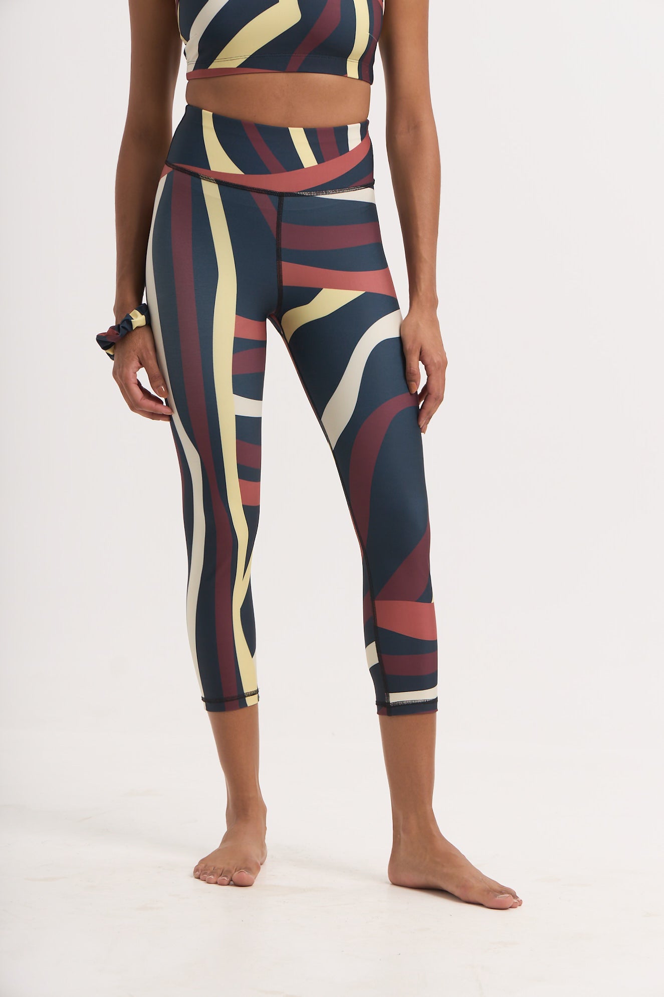 Aθλητικό crop κολάν με angular print | Πολύχρωμο