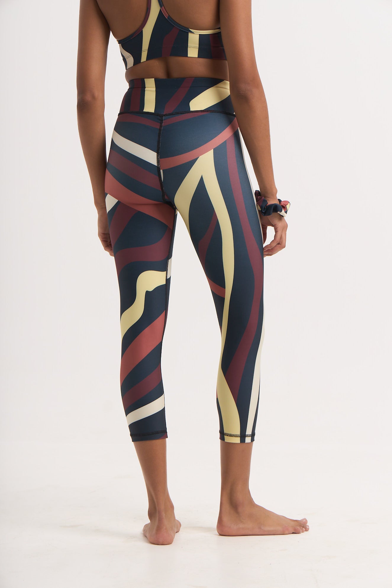 Aθλητικό crop κολάν με angular print | Πολύχρωμο