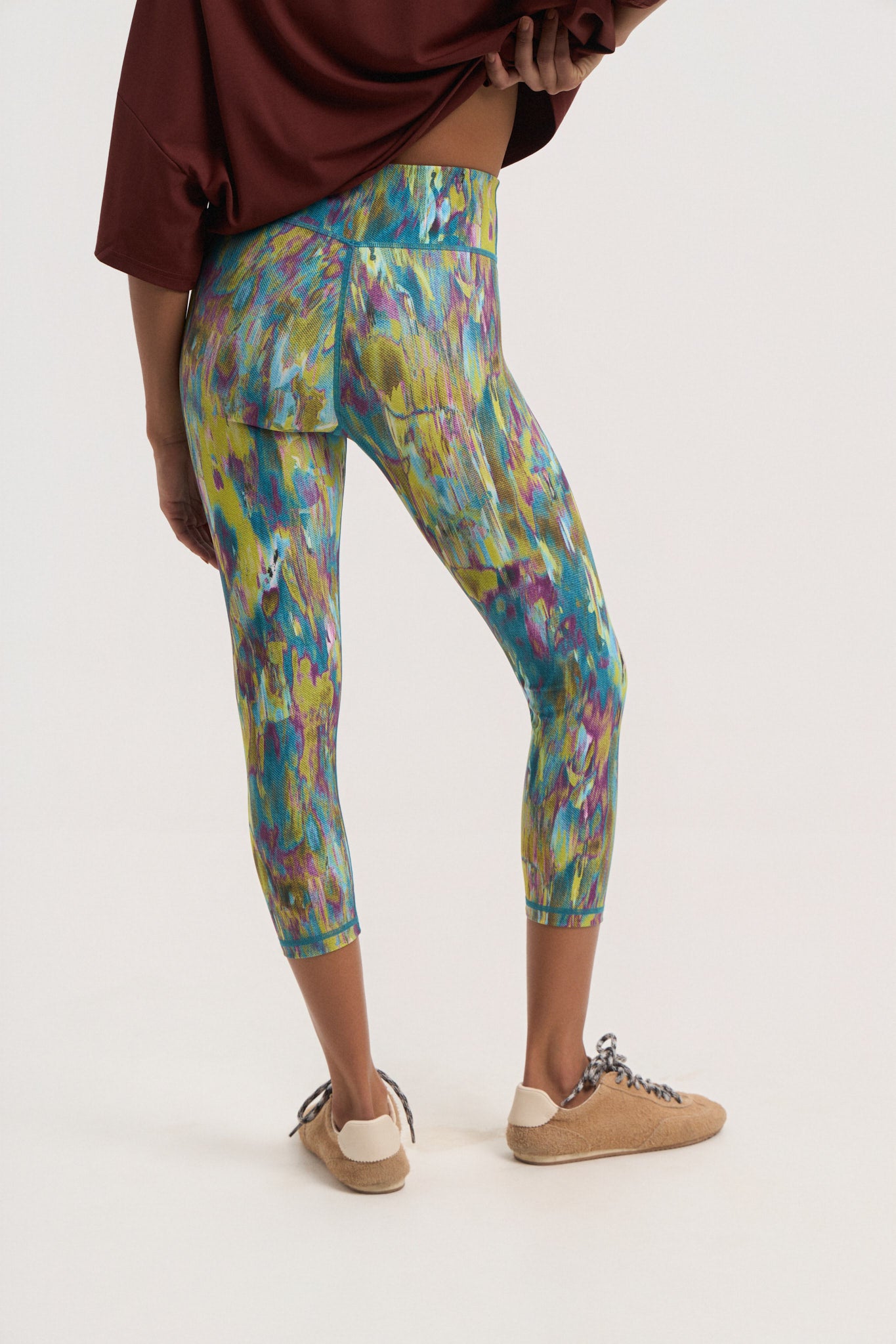 Aθλητικό crop κολάν με kaleidoscope print | Πολύχρωμο