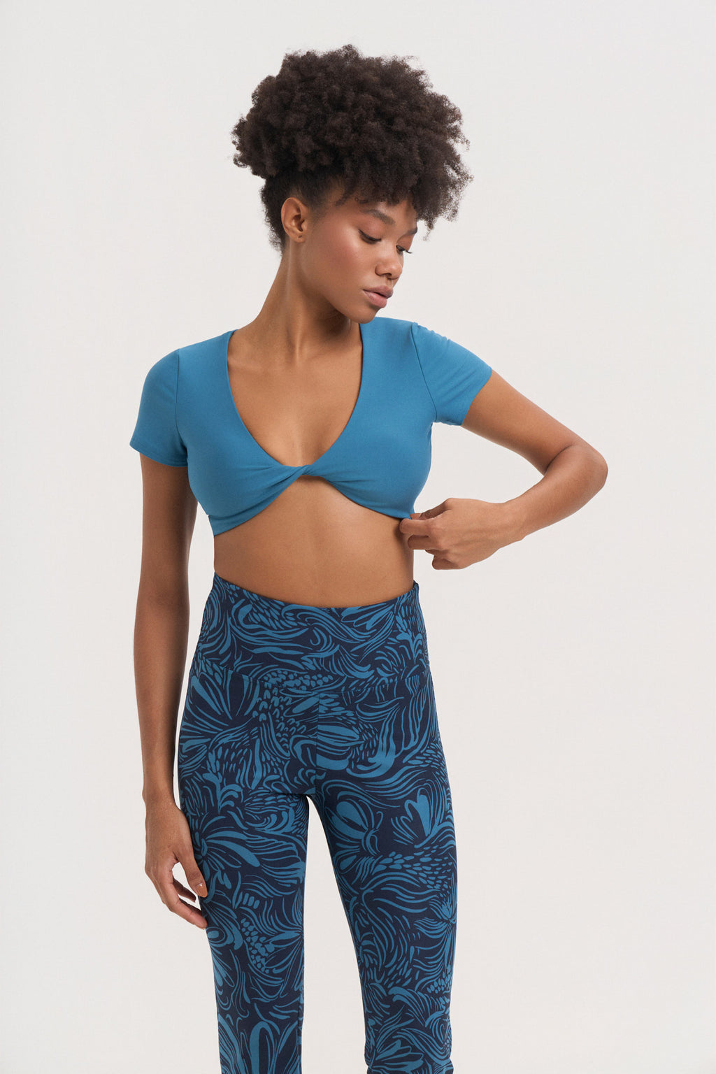 Αθλητικό μπουστάκι knotted | Petrol