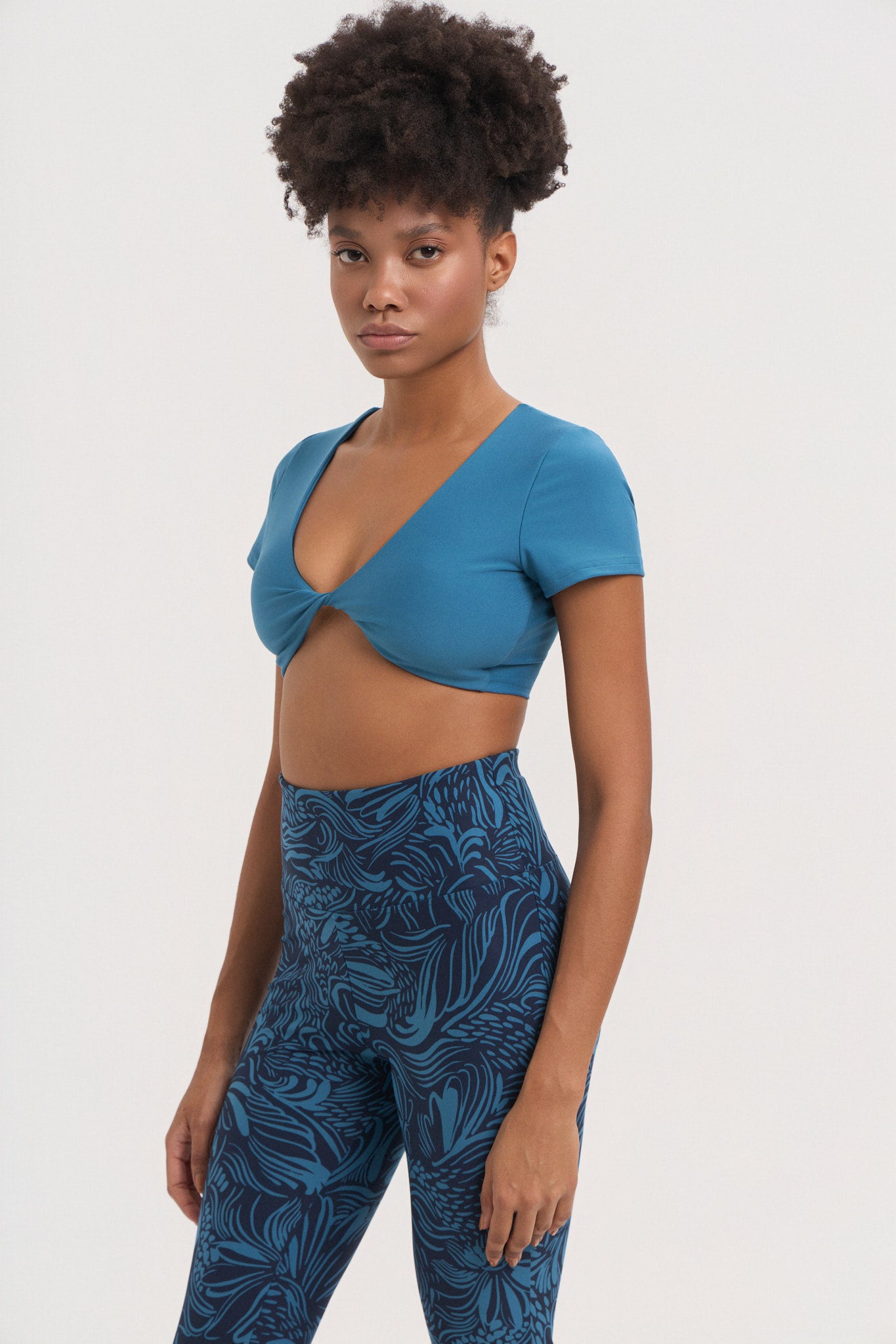 Αθλητικό μπουστάκι knotted | Petrol