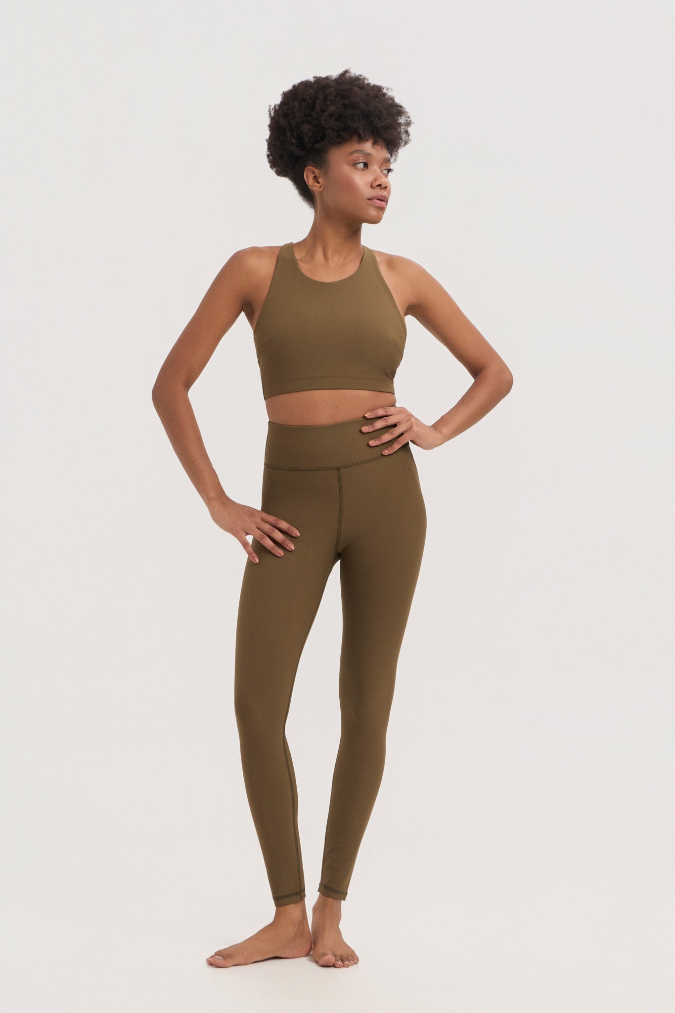 Aθλητικό κολάν DRY SHELL | Olive