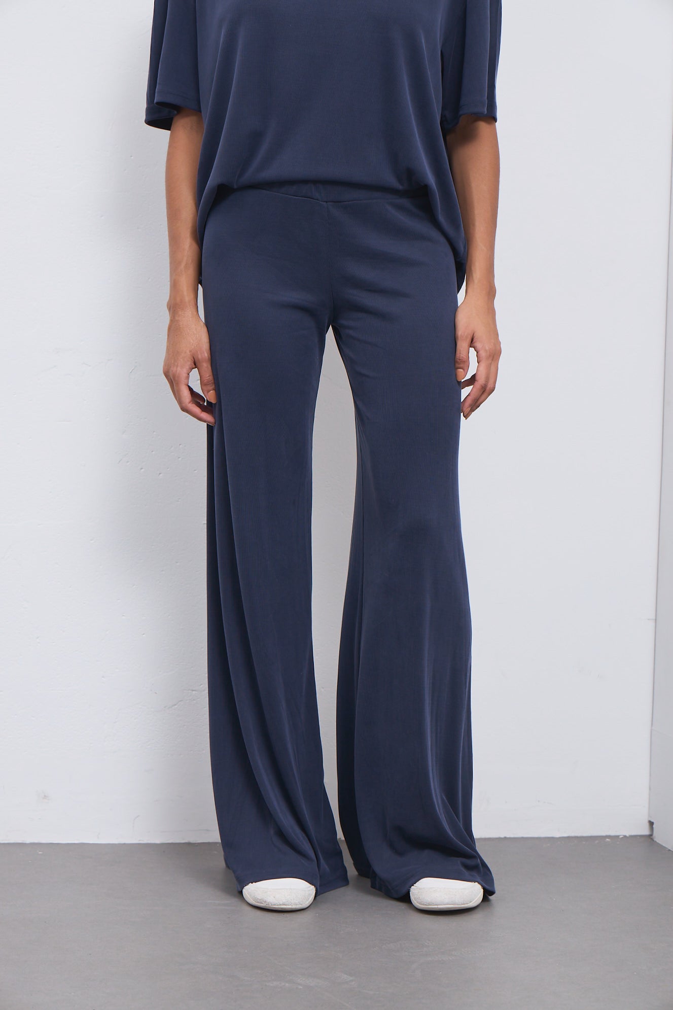 Παντελόνι φόρμας ribbed ύφανσης |  Grey Blue