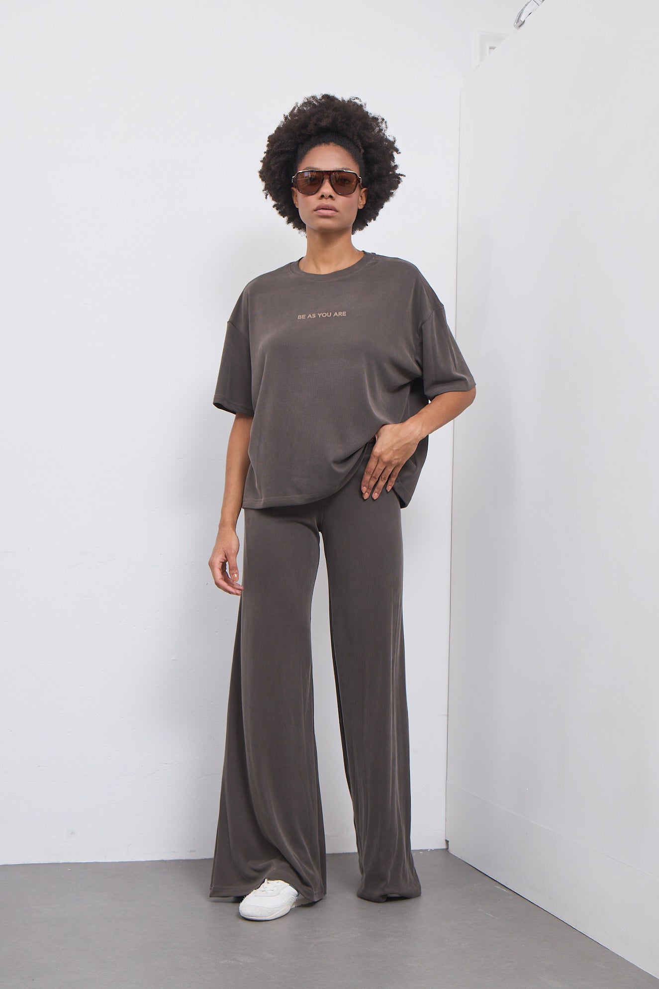 Παντελόνι φόρμας ribbed ύφανσης | Shark Grey