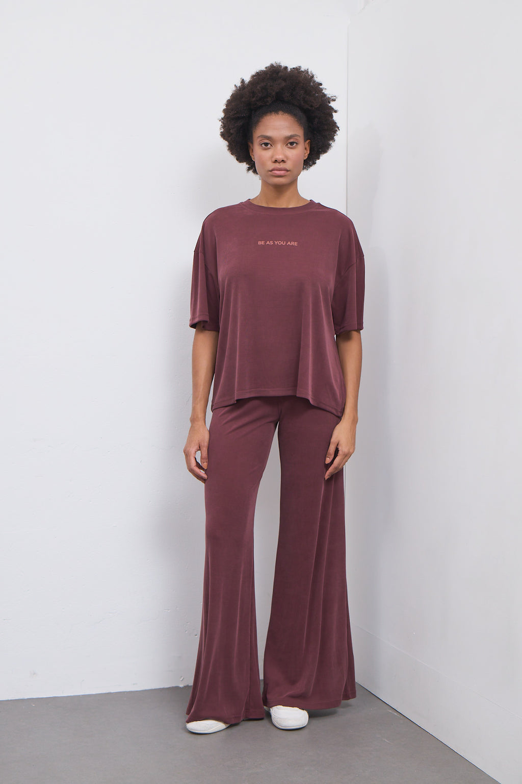 Παντελόνι φόρμας ribbed ύφανσης | Bordeaux