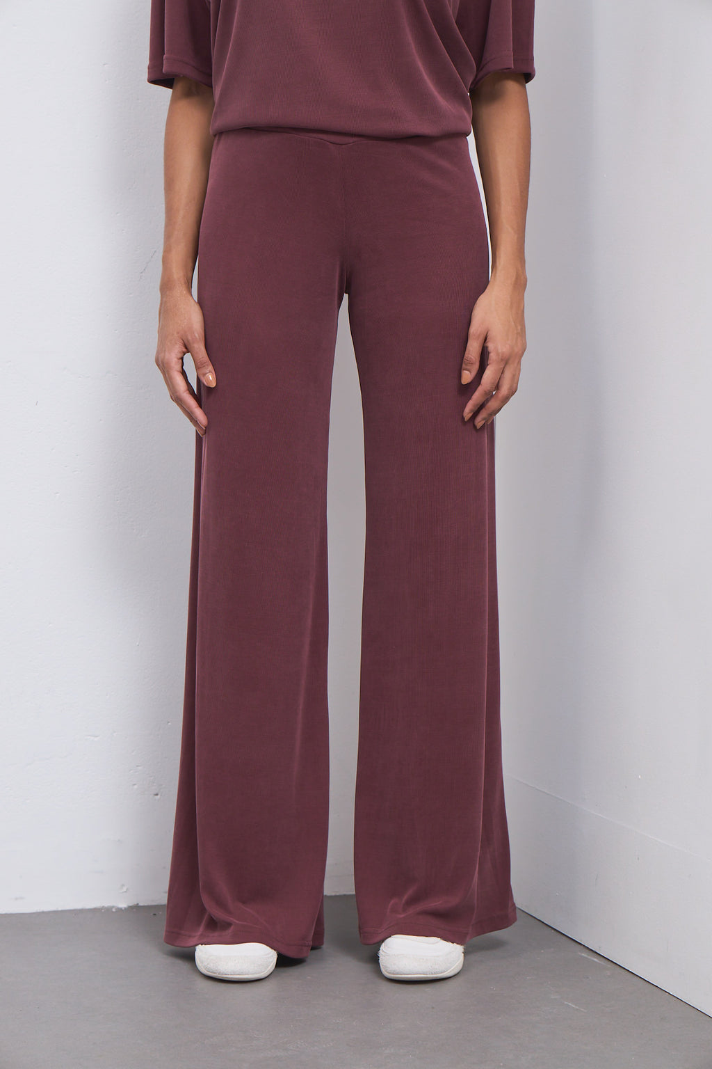 Παντελόνι φόρμας ribbed ύφανσης | Bordeaux