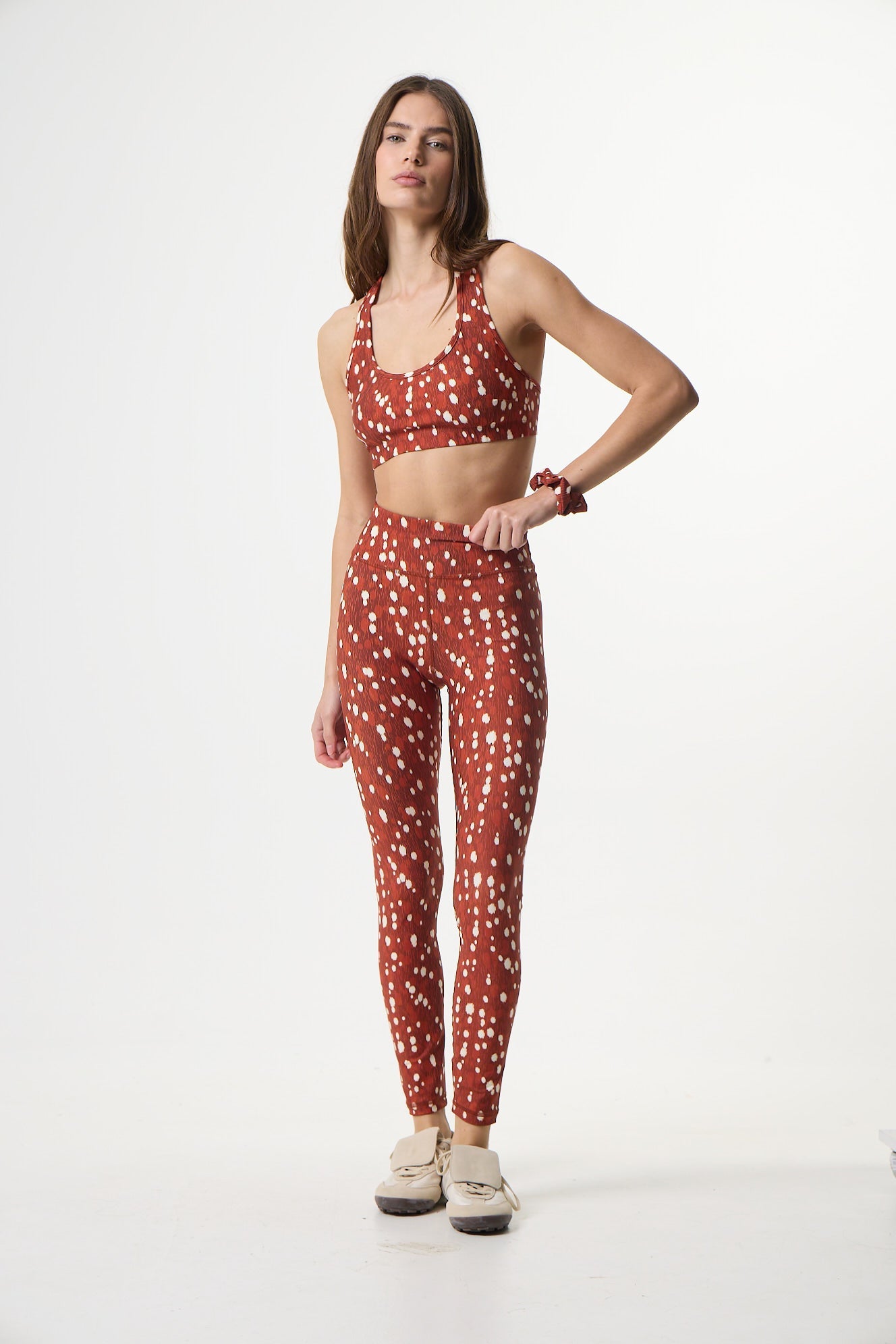 Σετ γυμναστικής με bambi print | Καφέ