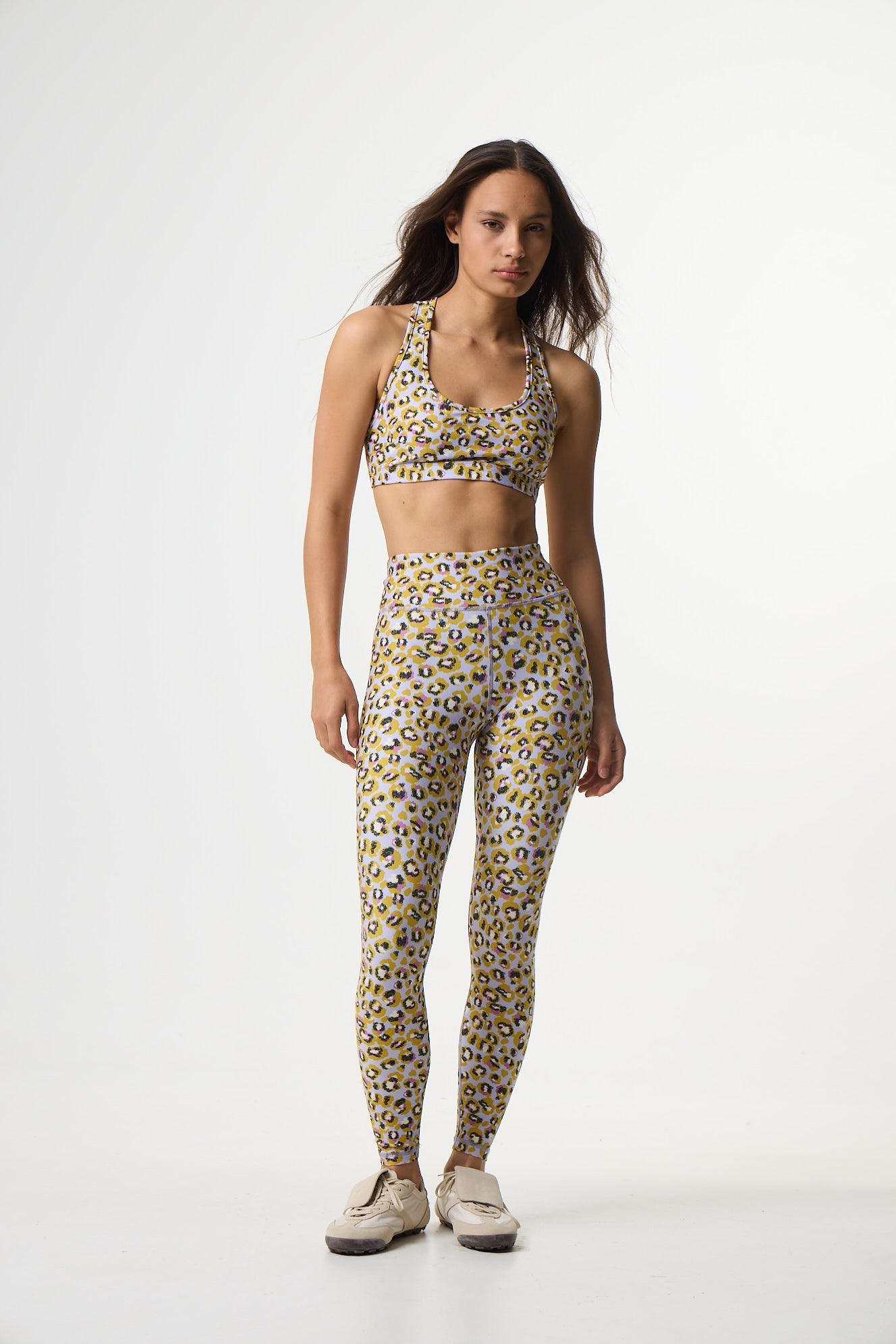 Σετ γυμναστικής με petal leopard print | Lilac