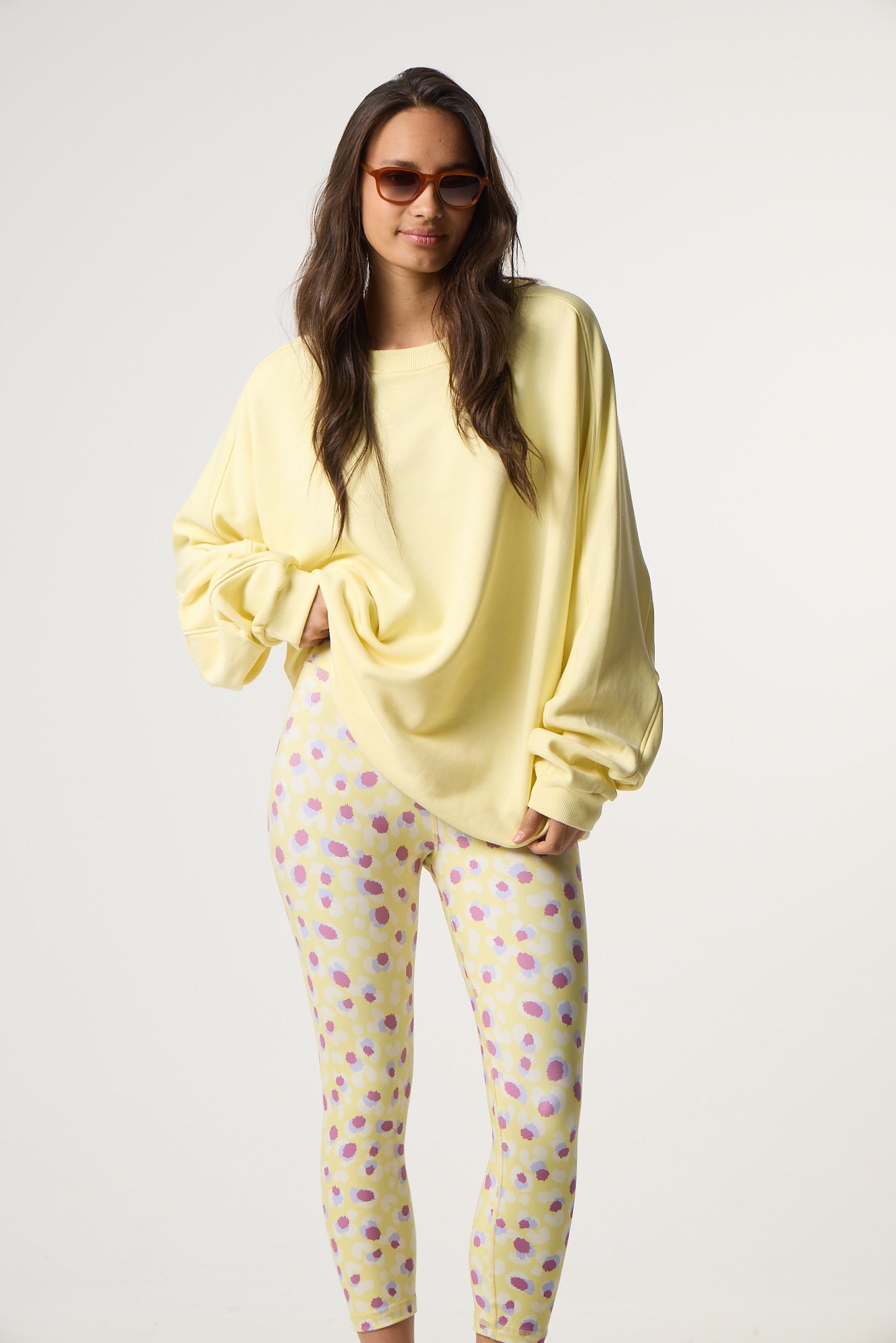 Oversized φούτερ με πιέτες | Butter Yellow