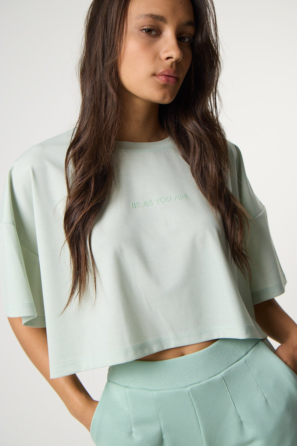 Αθλητικό Cropped Top | Pistachio Green