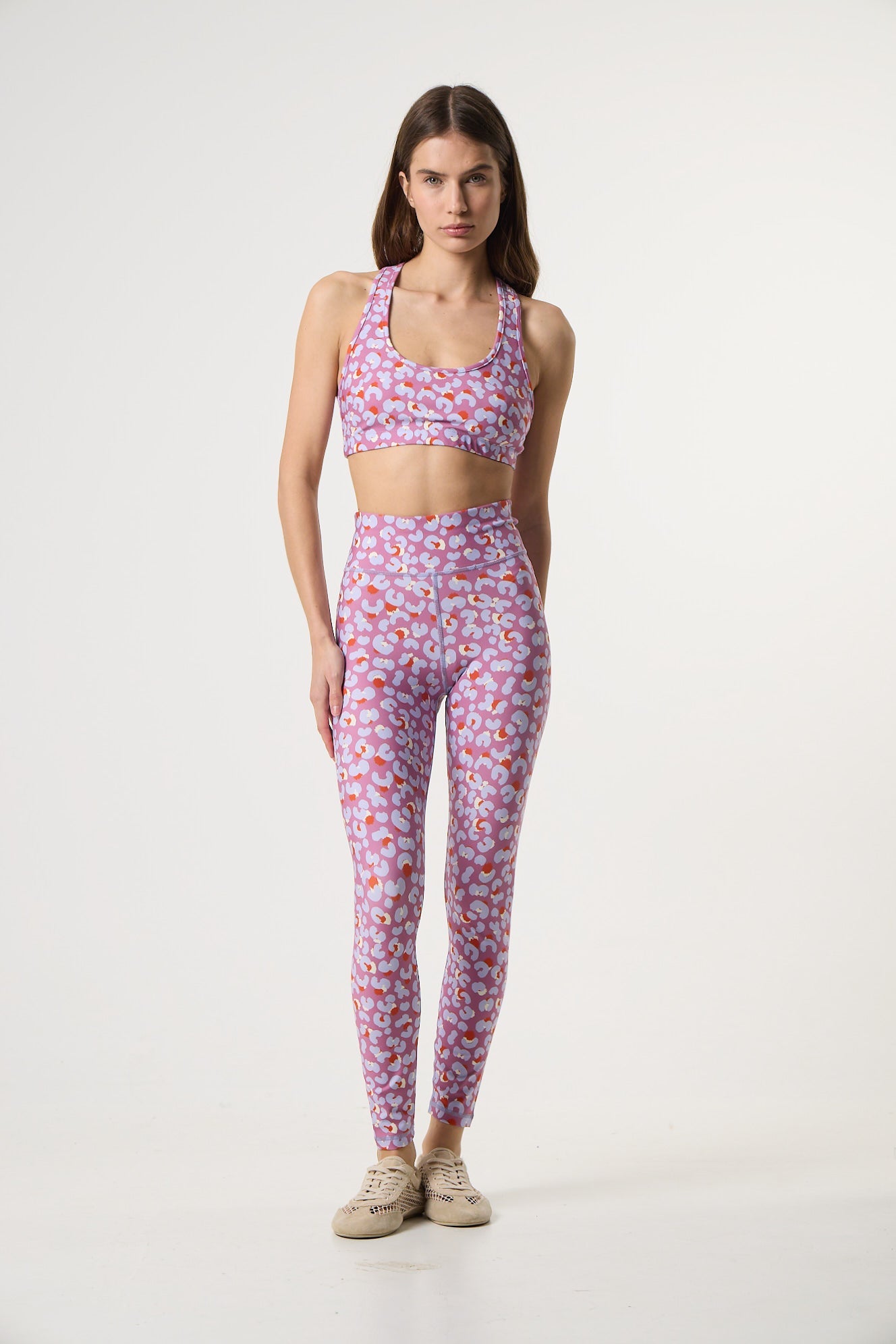 Σετ γυμναστικής με sugar leopard print | Lilac