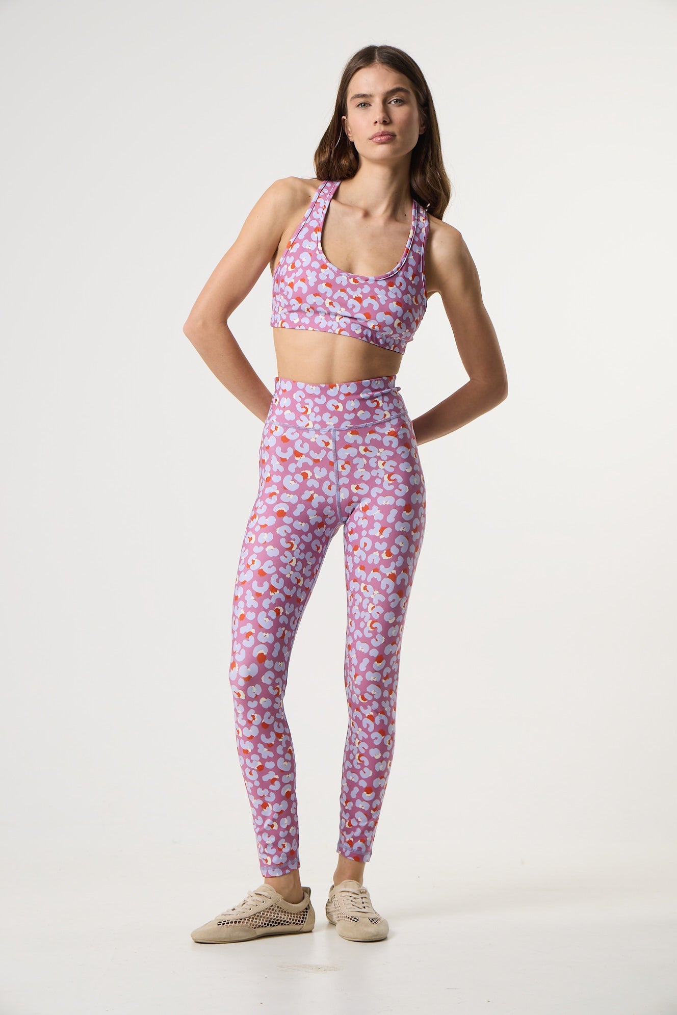 Σετ γυμναστικής με sugar leopard print | Lilac